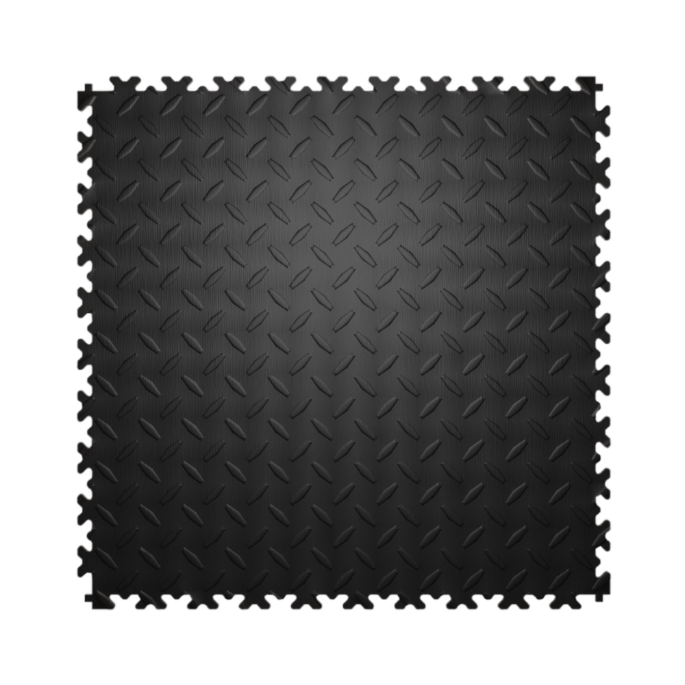 Изображение товара Модульная ПВХ плитка LT light black Diamond PVC 43 класс толщина 5 мм 4 м² 50x50 см цена за упаковку