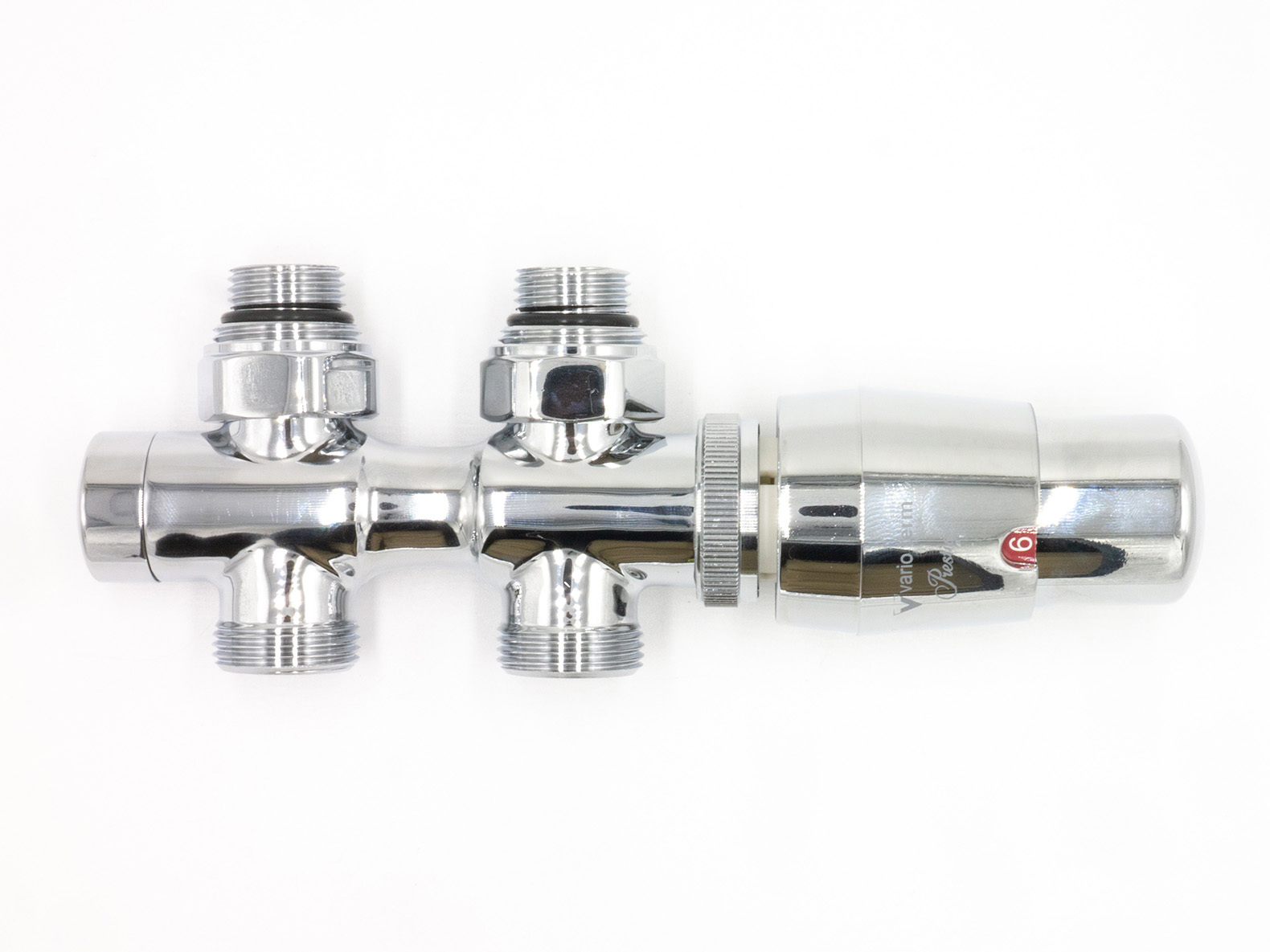 Изображение товара Комплект терморегулирующий прямой Vario Term Tucan Twins TSGS0202CFP 1/2" цвет хром