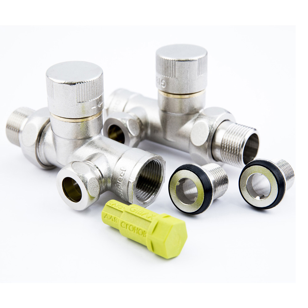 Изображение товара Термостатический клапан Gibax G0060 1/2x3/4 ВР-НР серебристый для систем отопления