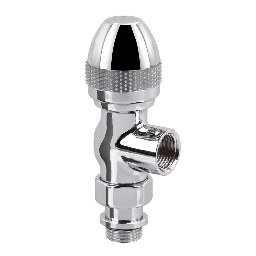 Изображение товара Вентиль терморегулирующий угловой осевой SR Rubinetterie "Ovus" 1/2", цвет хром