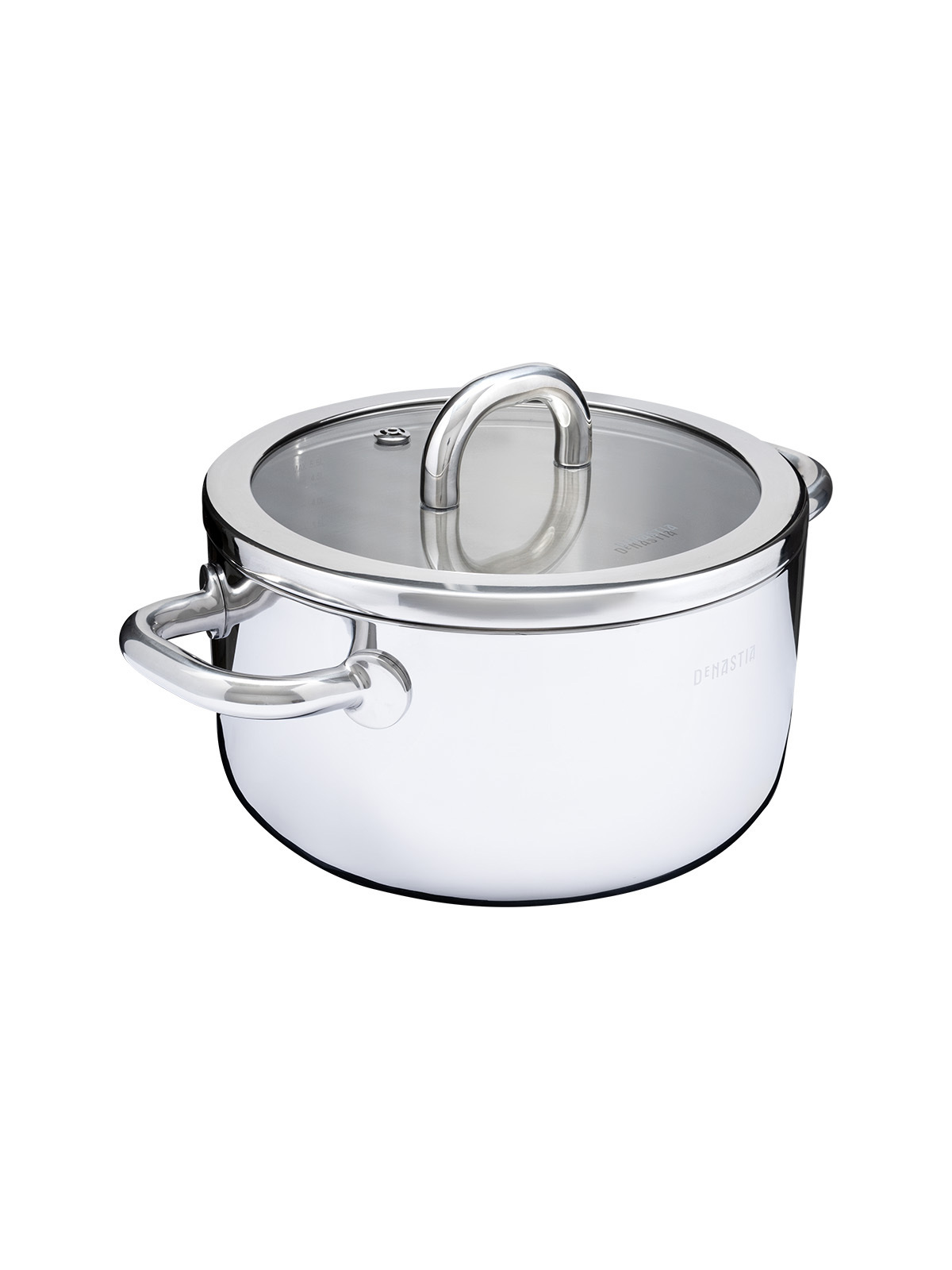 Изображение товара Кастрюля 5.5 л с крышкой из нержавеющей стали Denastia NOBLE COLLECTION