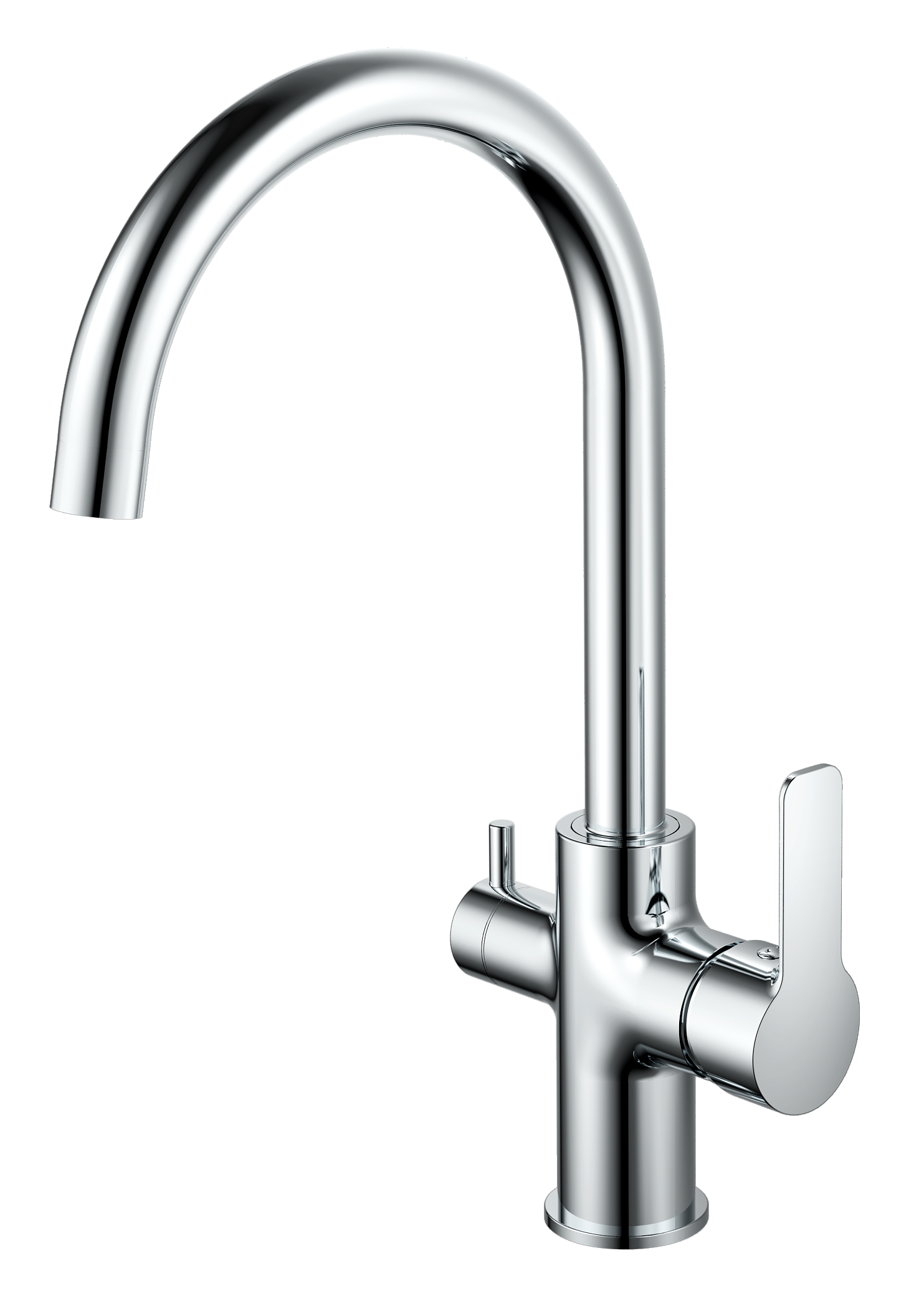 Изображение товара Смеситель для кухни однорычажный Esko Kitchen с подключением к фильтру излив 36 см цвет хром