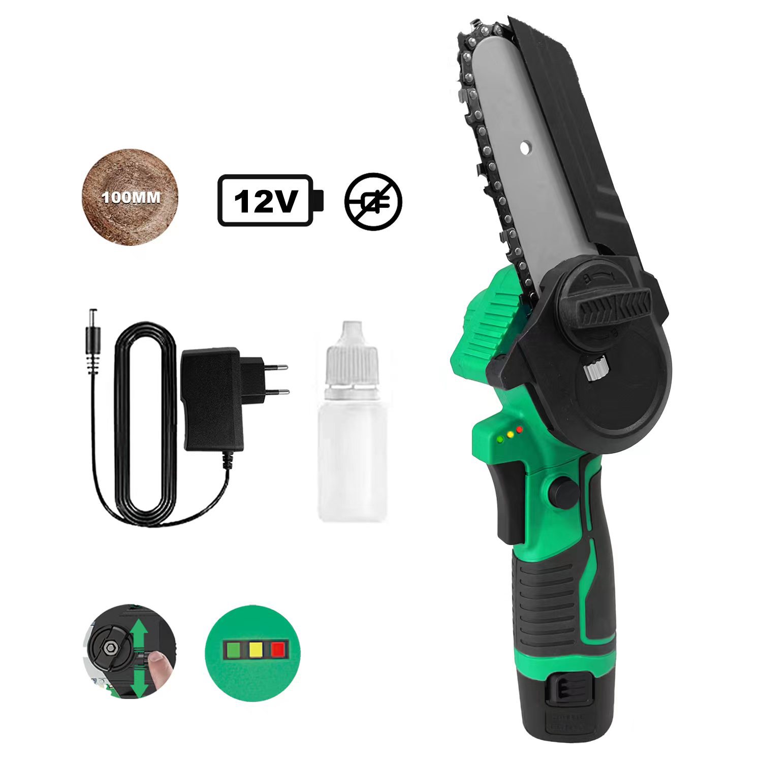 Изображение товара Цепная пила аккумуляторная Zitrek GreenSaw 12 10 см 1.5 Ач Li-Ion комплект