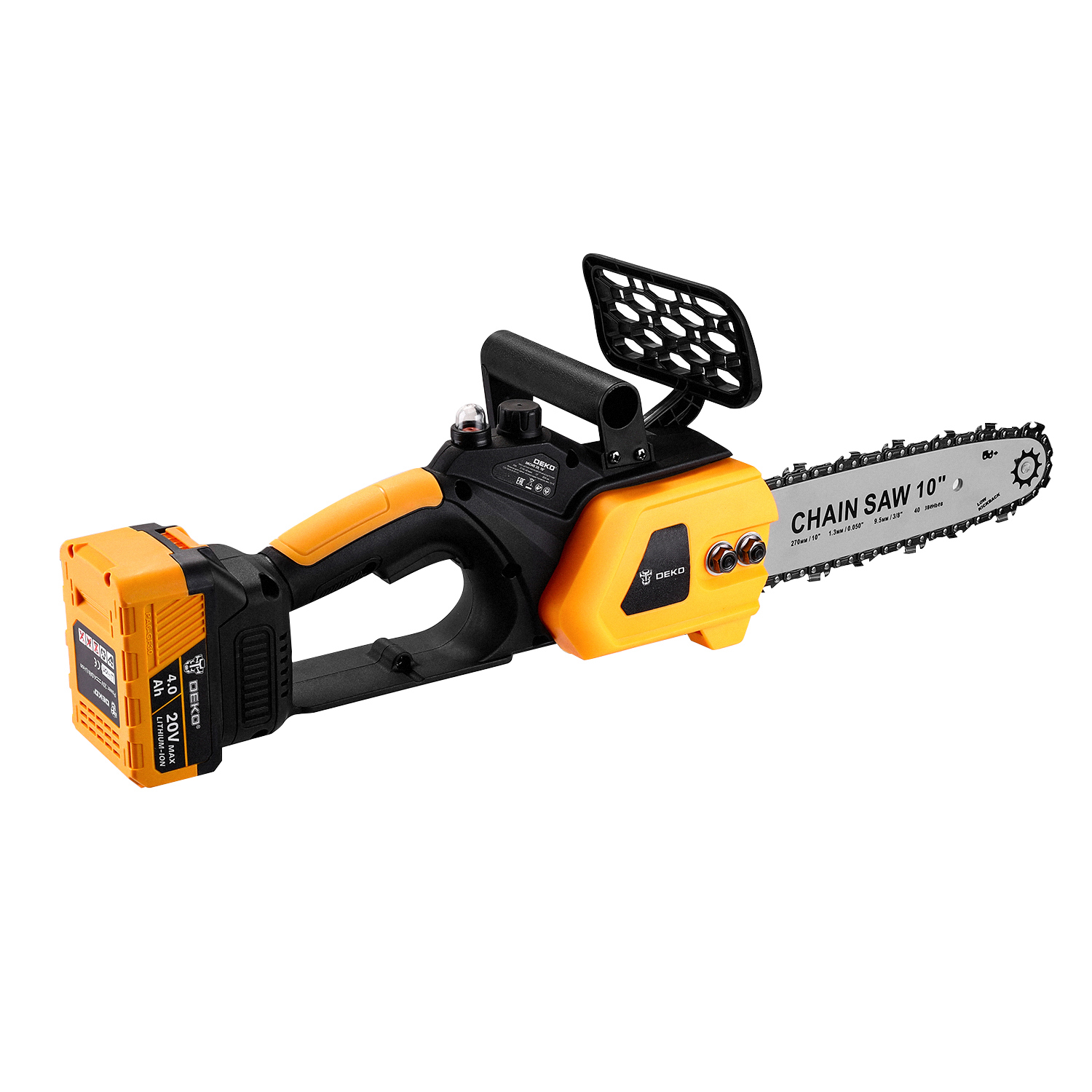 Изображение товара Пила аккумуляторная бесщёточная Deko DKCHS 20 с шиной 30 см