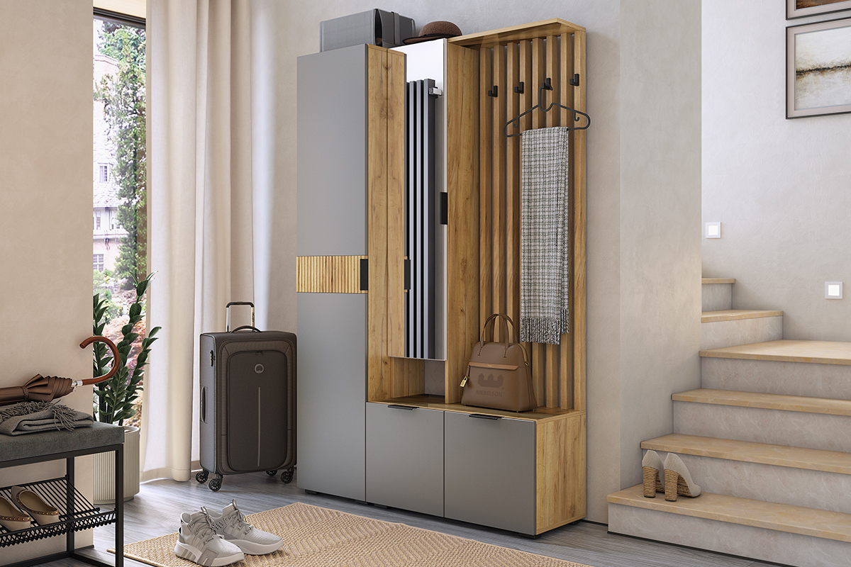 Комплект мебели для прихожей Mebelson Бери 120x182.60x35 см ЛДСП цвет ...