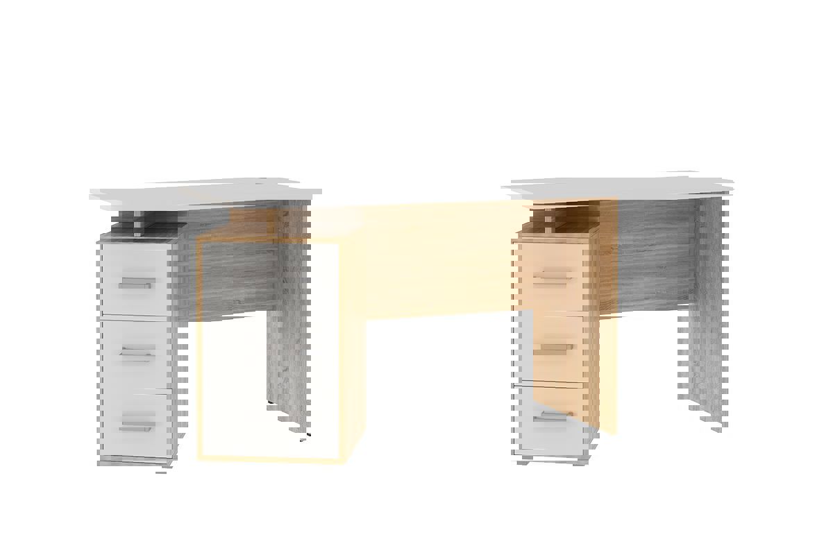 Изображение товара Компактный стол серии Лайт-2 из ЛДСП дуб сонома с тумбой 120x75 см