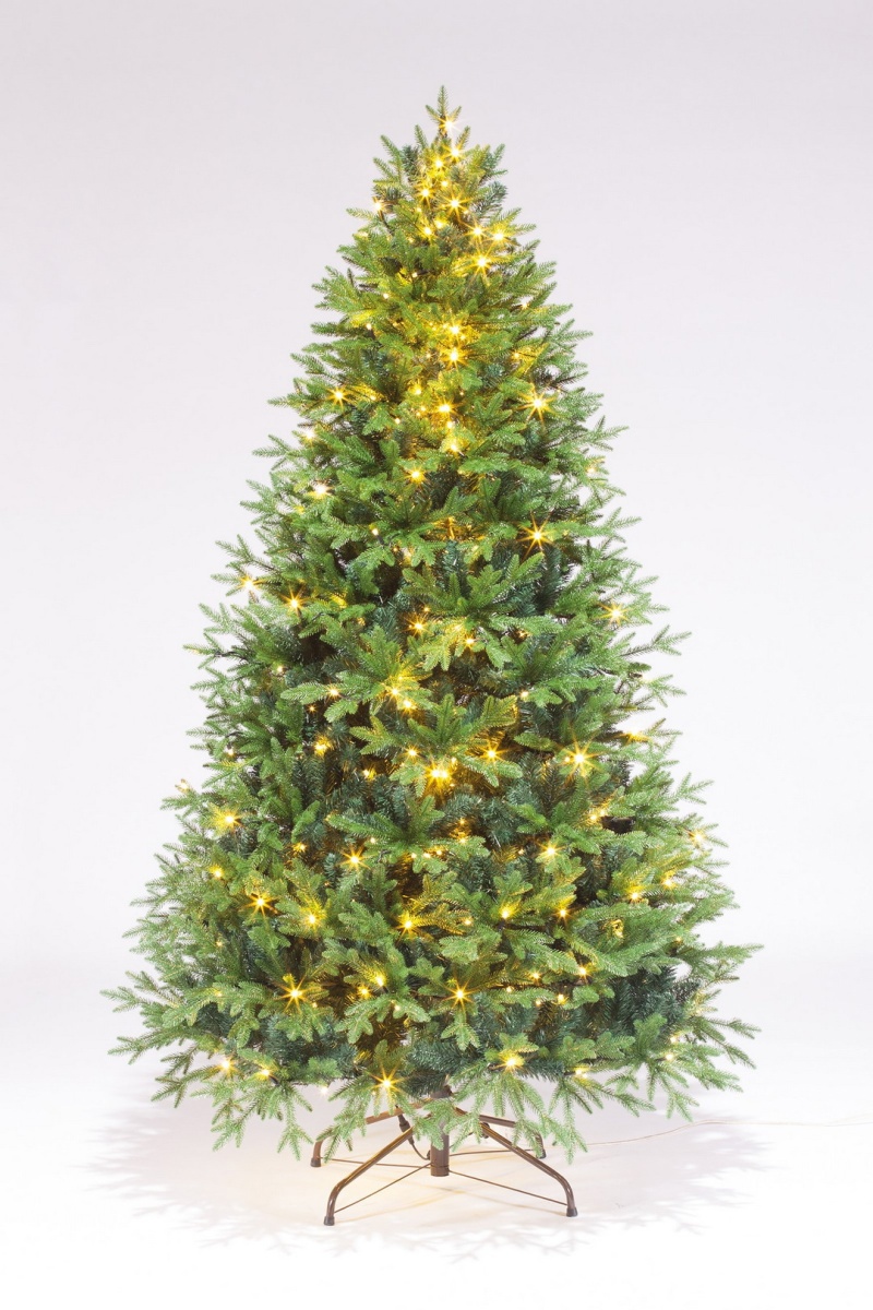 Изображение товара Ель новогодняя искусственная Elkade Никка 230 см с подсветкой и металлическим каркасом