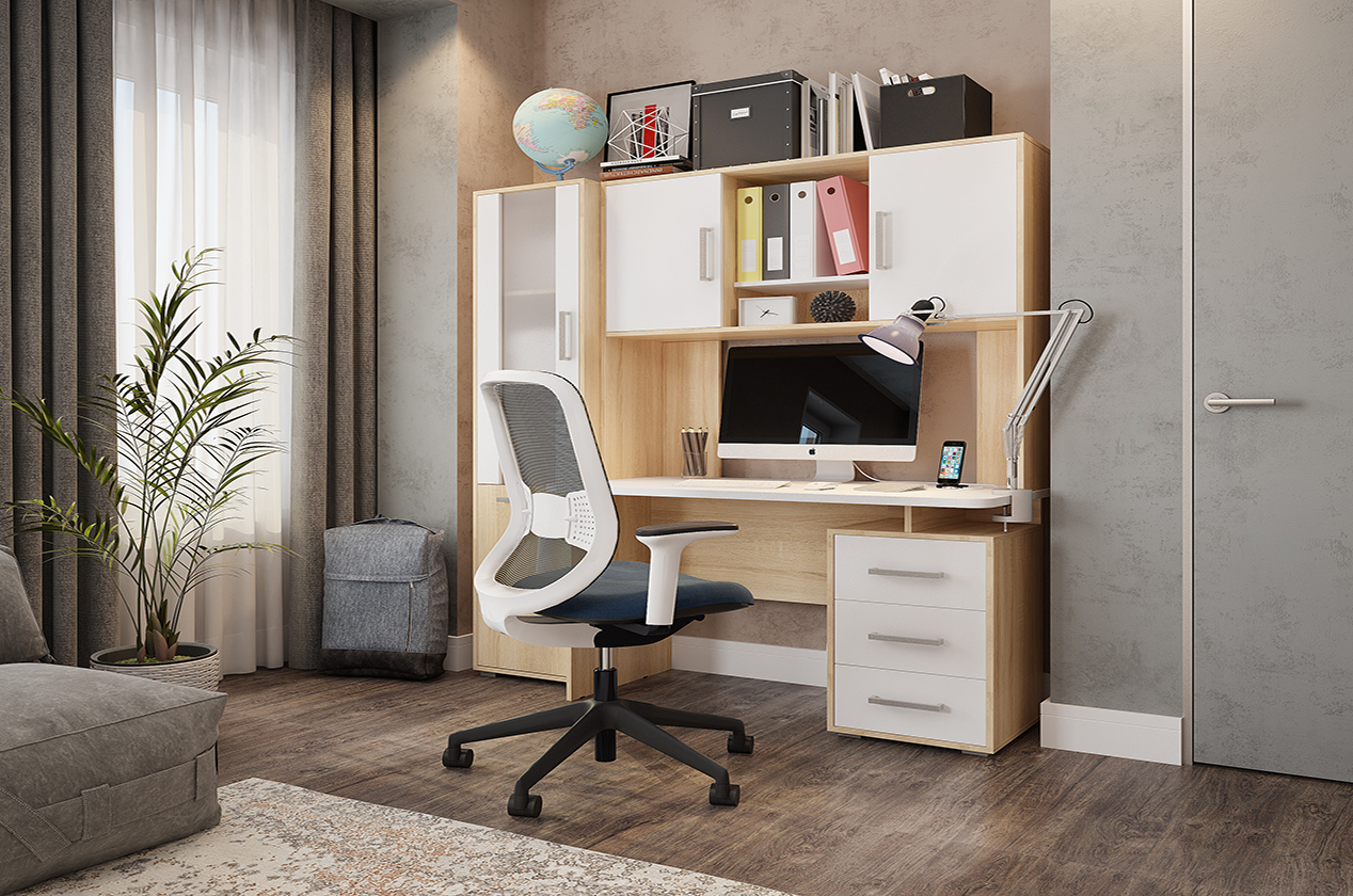 Изображение товара Офисный стол Mebelson К3 160x180x60 см ЛДСП цвет дуб сонома