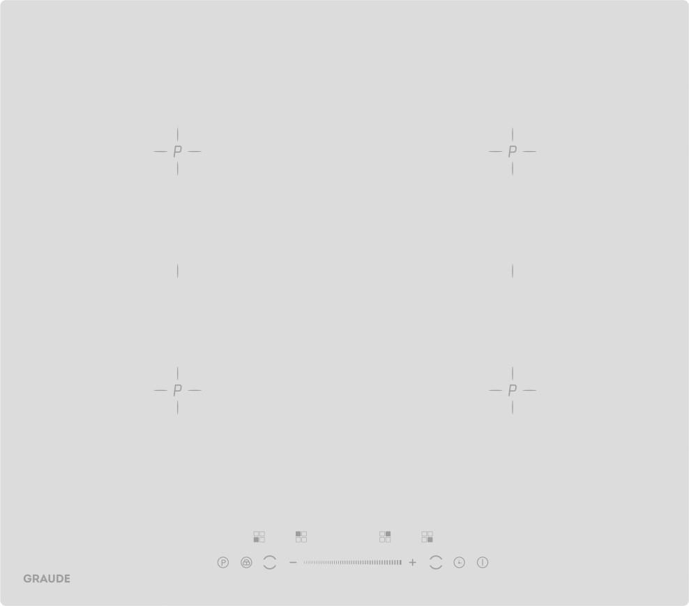 Изображение товара Индукционная варочная панель Graude IK 60.2 BW 59 см 4 конфорки белая Изображение товара Индукционная варочная панель Graude IK 60.2 BW 59 см 4 конфорки белая
