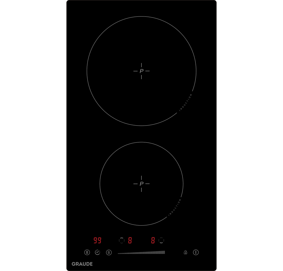 Изображение товара Индукционная варочная панель Graude IK 30.1 S с 2 конфорками черного цвета