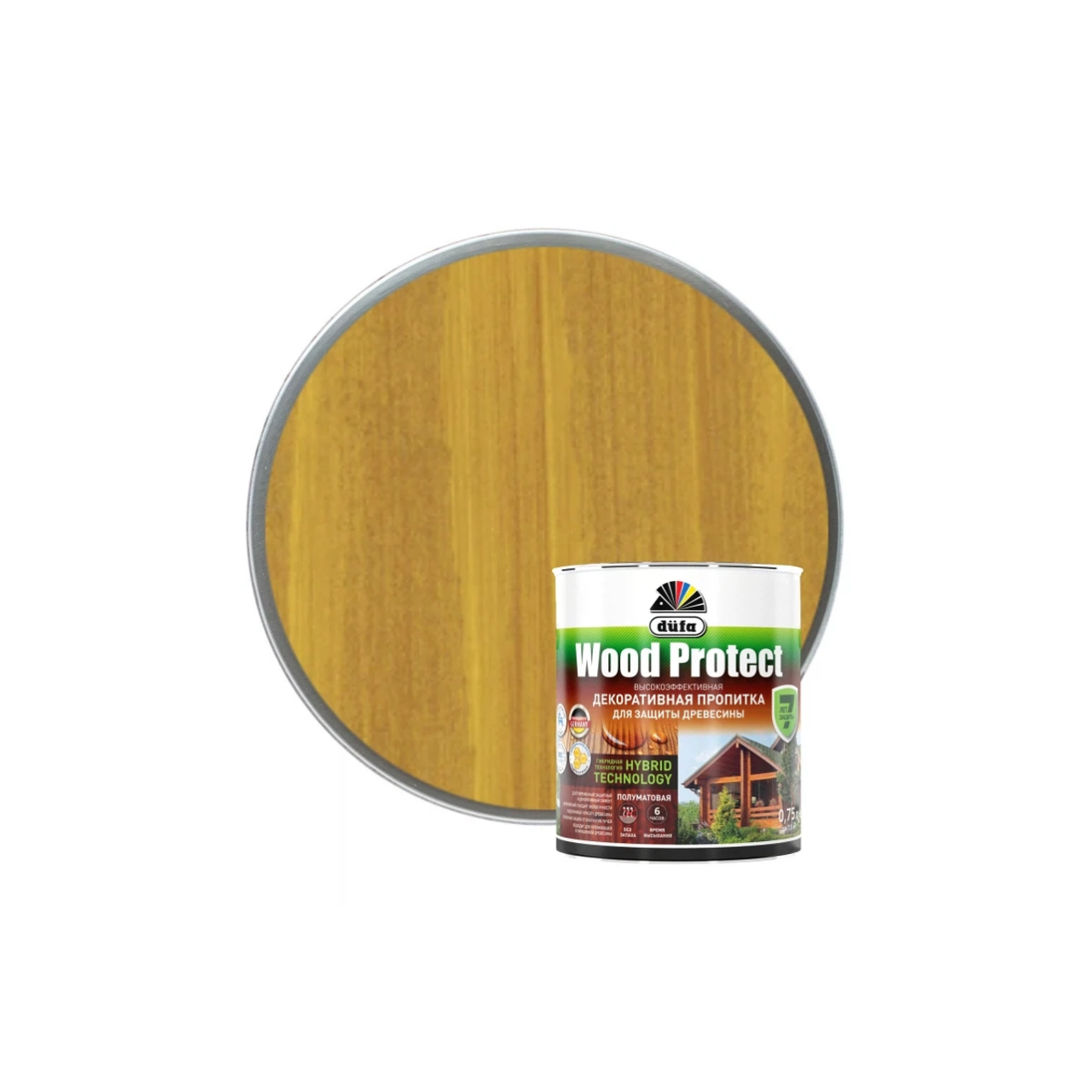 Изображение товара Декоративная пропитка для защиты древесины Dufa Wood Protect сосна 0.75 л Изображение товара Декоративная пропитка для защиты древесины Dufa Wood Protect сосна 0.75 л