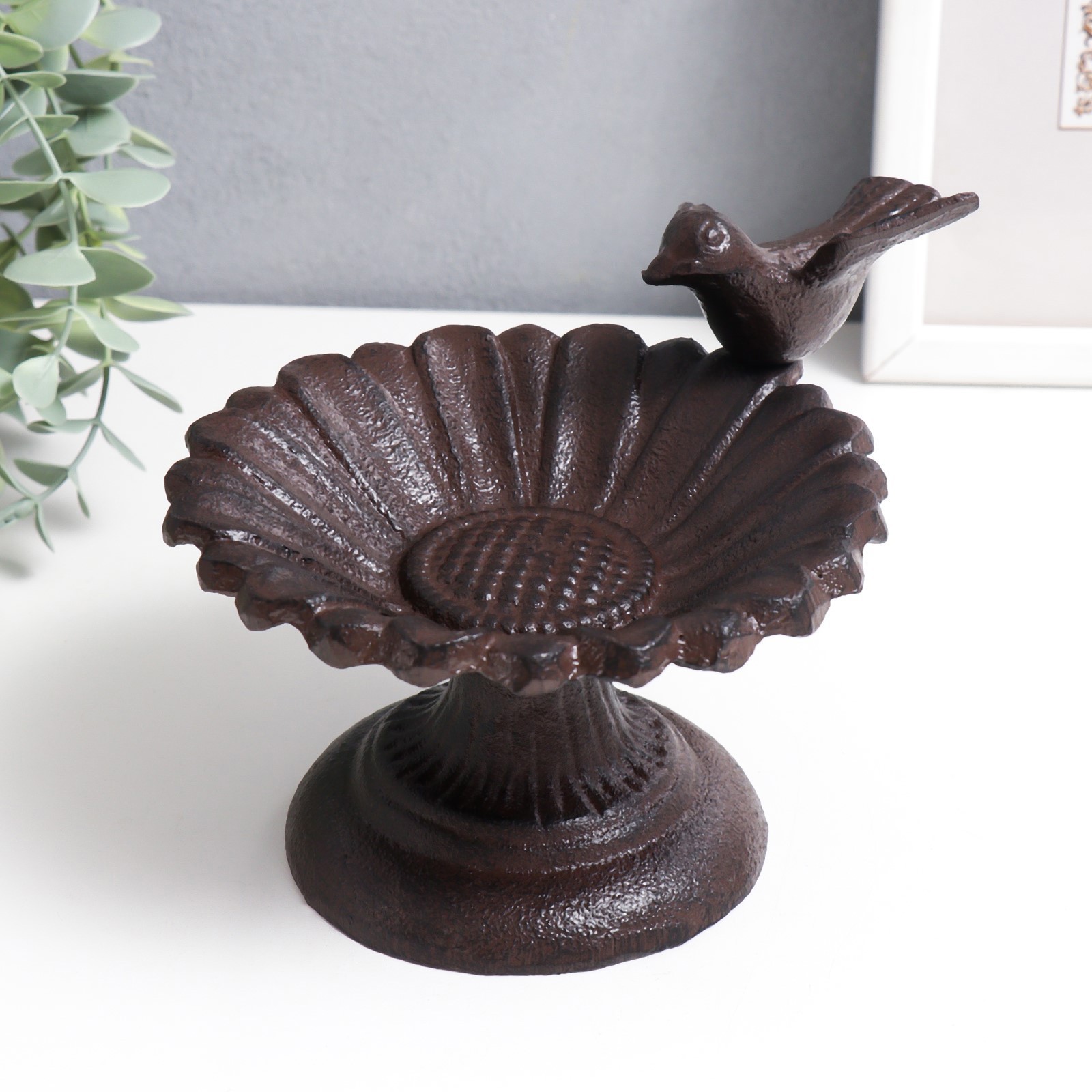 Изображение товара Подставка интерьерная "Птица на ромашке" 10x17x13 см