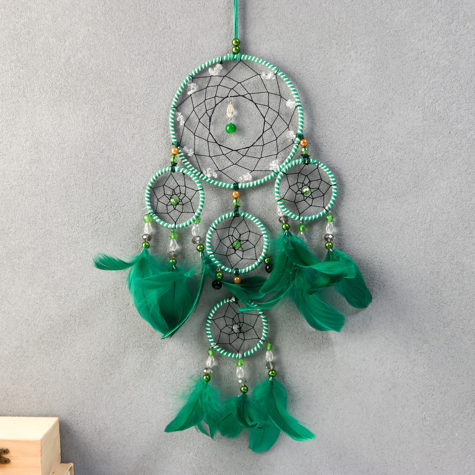 Изображение товара Панно ловец снов "Капелька изумруда" 50x11 см