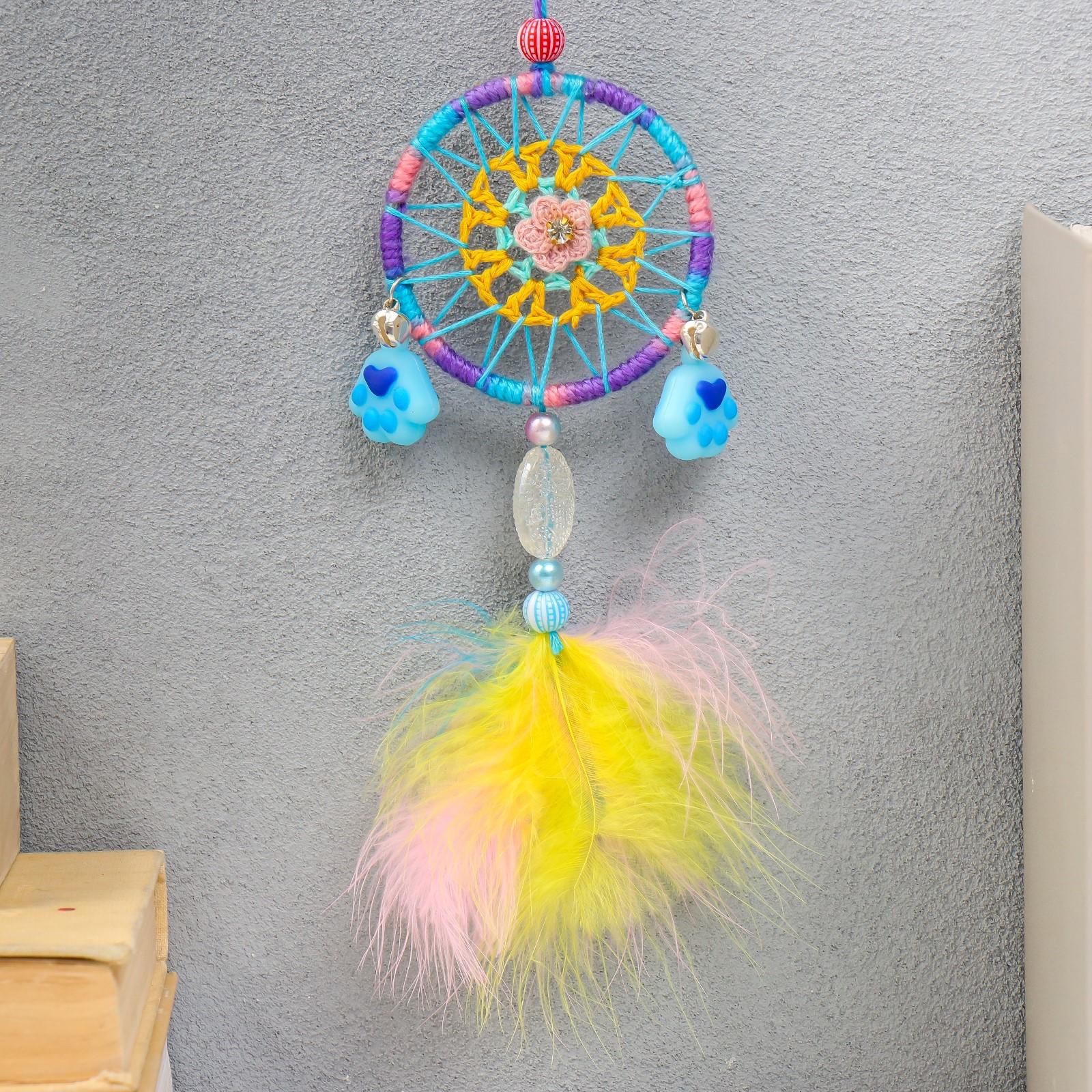 Изображение товара Панно ловец снов "Лапки" яркий 38x7 см