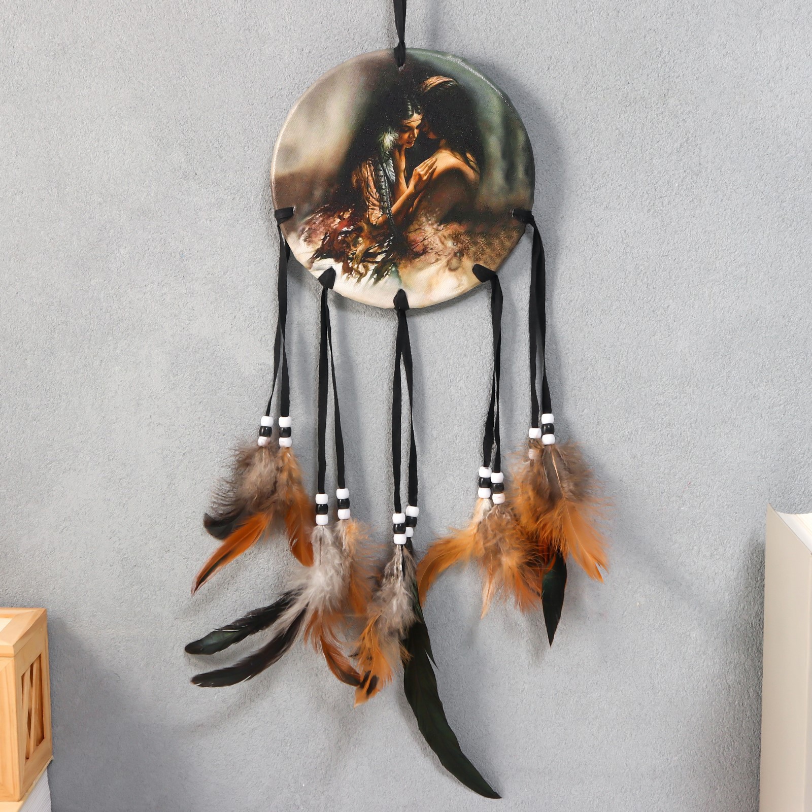 Изображение товара Панно ловец снов "Объятия" круг d-16 см