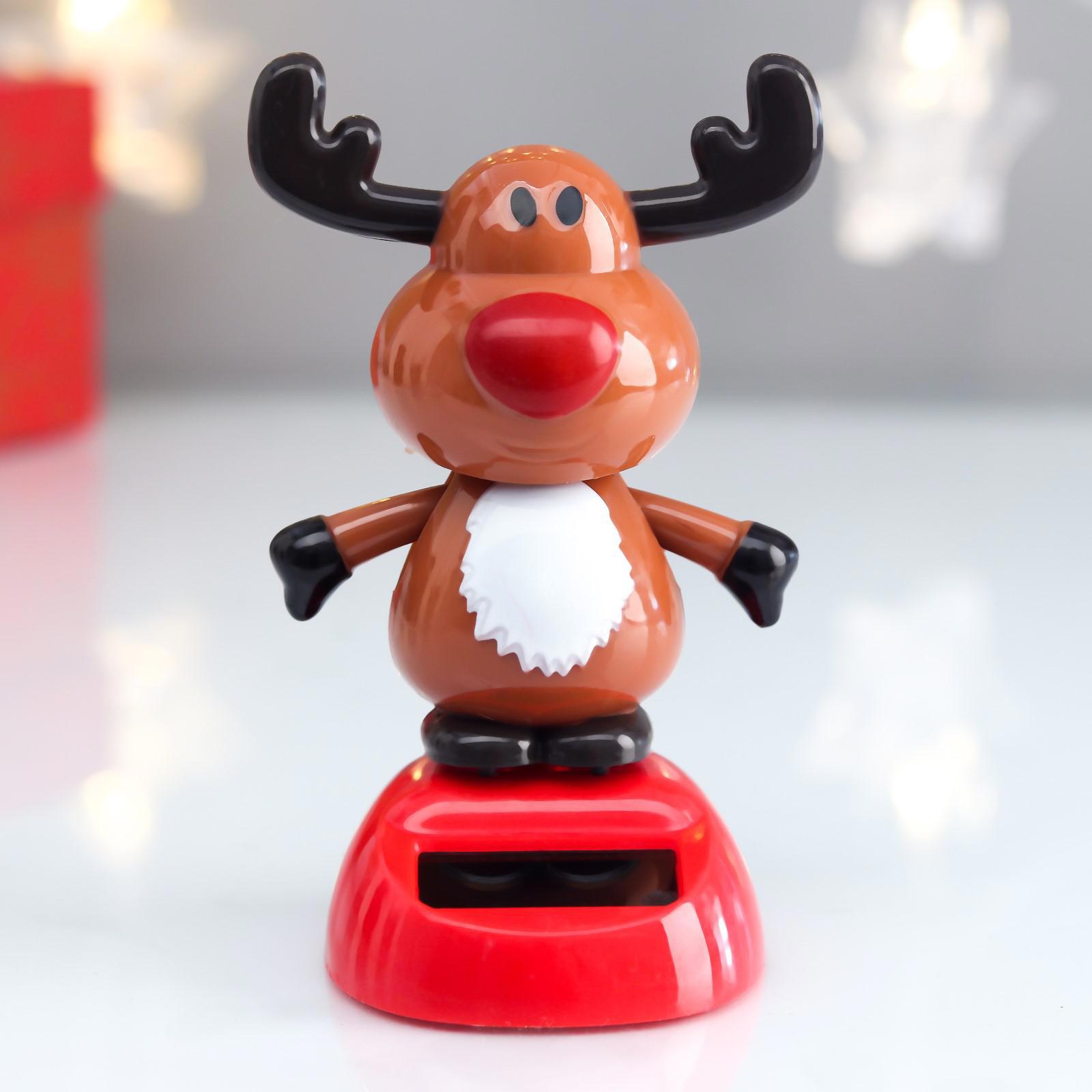 Изображение товара Маятник-антистресс настольный "Лосик" от солнечной батареи, 10.4x6x6.8 см