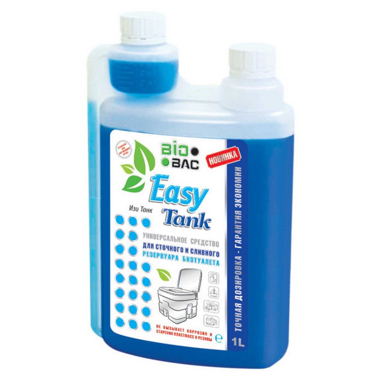 Изображение товара Средство универсальное Biobac Easy Tank для биотуалета с дозатором 4603720399575, 1 л Изображение товара Средство универсальное Biobac Easy Tank для биотуалета с дозатором 4603720399575, 1 л