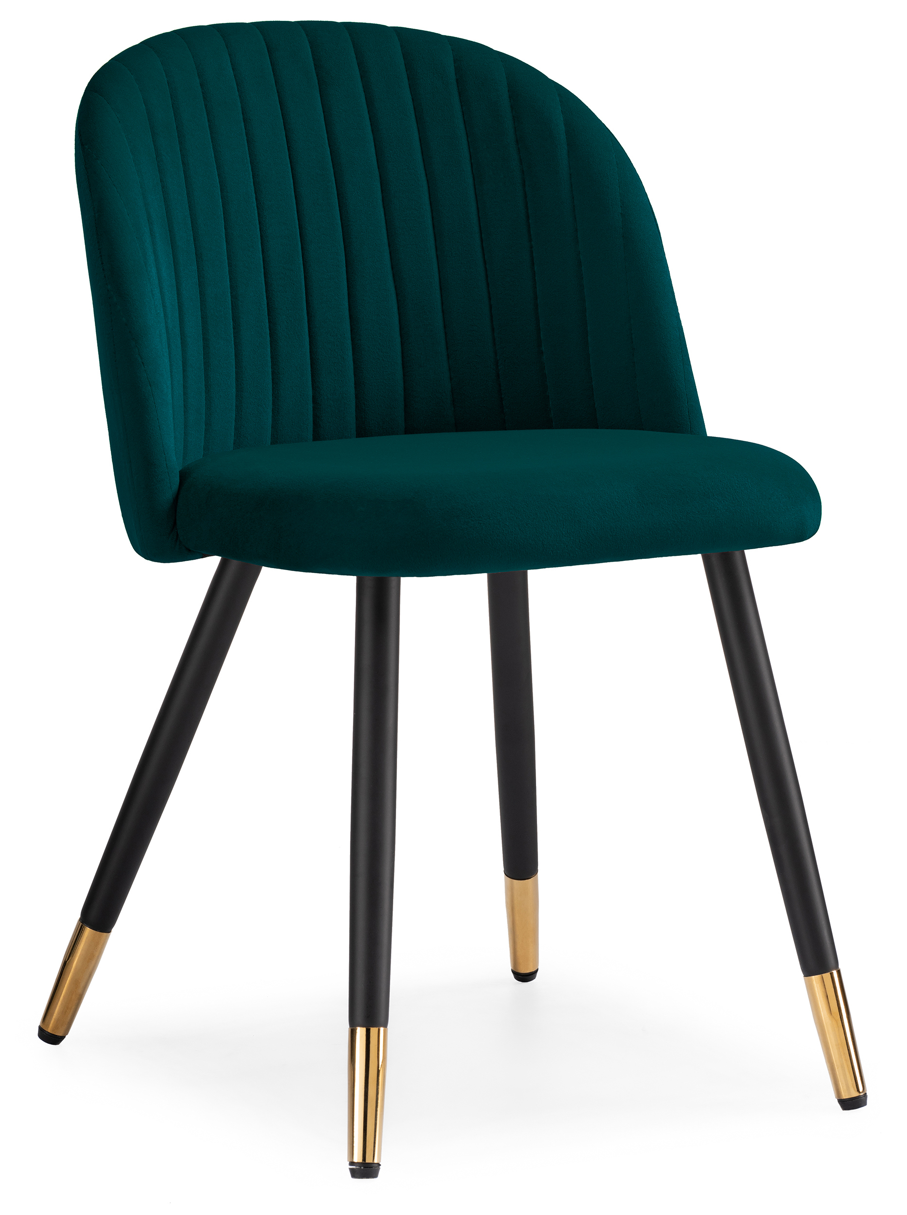 Изображение товара Стул Woodville Gabi с велюром черный и зеленый современный