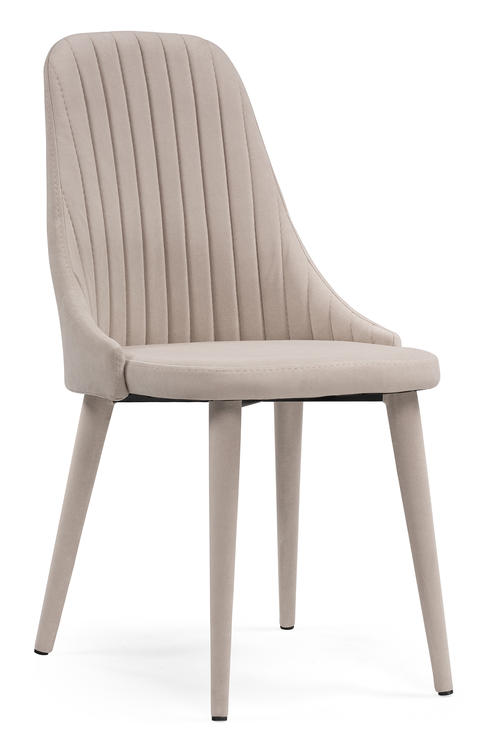 Изображение товара Стул Woodville Морос 48x87x58 см велюр бежевый современный дизайн