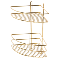 Изображение товара Полка для душа ProfFero С27460 угловая 2 яруса цвет золотой