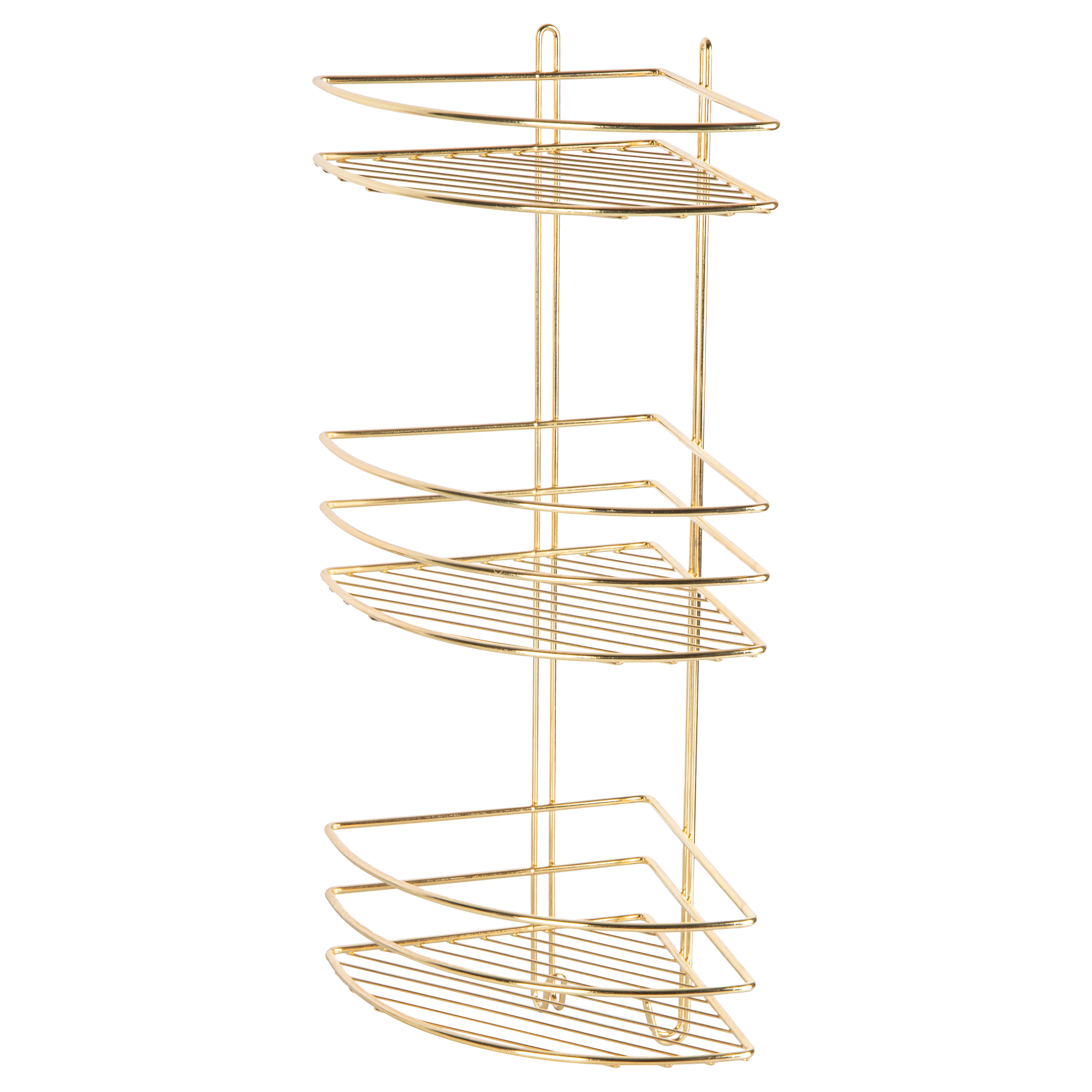 Изображение товара Полка для душа ProfFero С27462 угловая 3 яруса цвет золотой