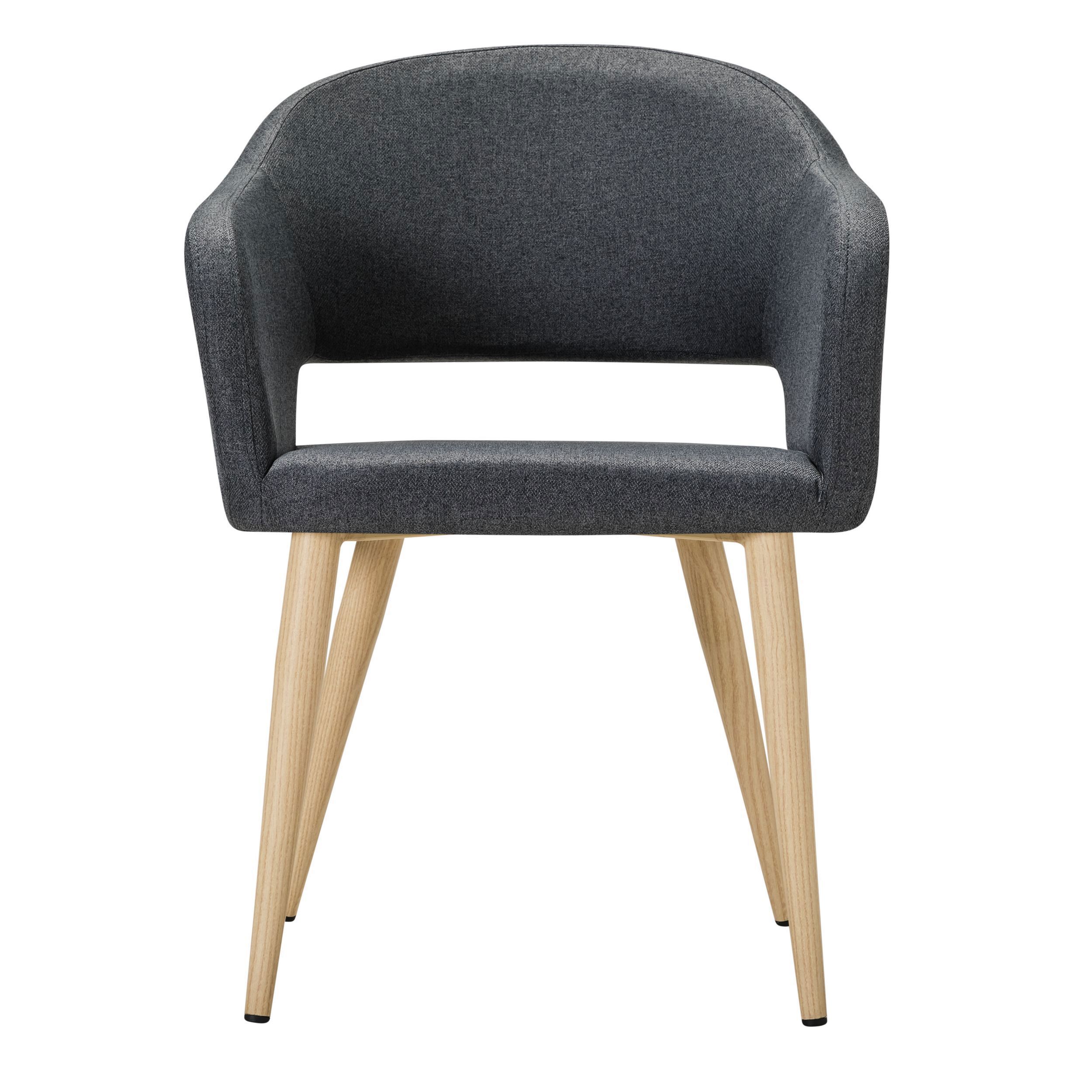 Изображение товара Стул/кресло R-home Стул oscar тёмно-серый/нат.дуб 60x77.5x59 см рогожка цвет натуральный дуб, темно-серый