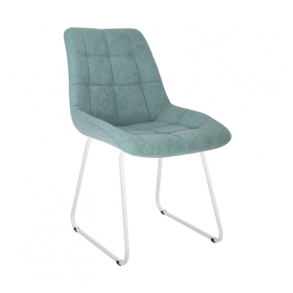 Изображение товара Стул Nowy styl Nicole cfs white (на полозьях) soro 52.5x87.7x57.3 см текстиль цвет бирюзовый Изображение товара Стул Nowy styl Nicole cfs white (на полозьях) soro 52.5x87.7x57.3 см текстиль цвет бирюзовый