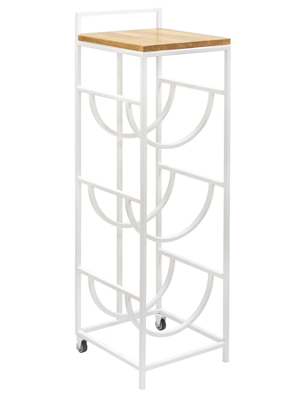 Изображение товара Подставка для бутылей со столиком Greenween 3 бутылки, сталь, дерево, Россия