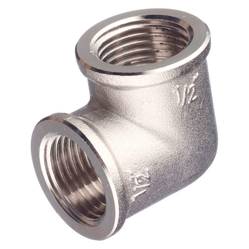 Изображение товара Угловой латунный фитинг Valtec 3/4x3/4 ВР никелированный 90°