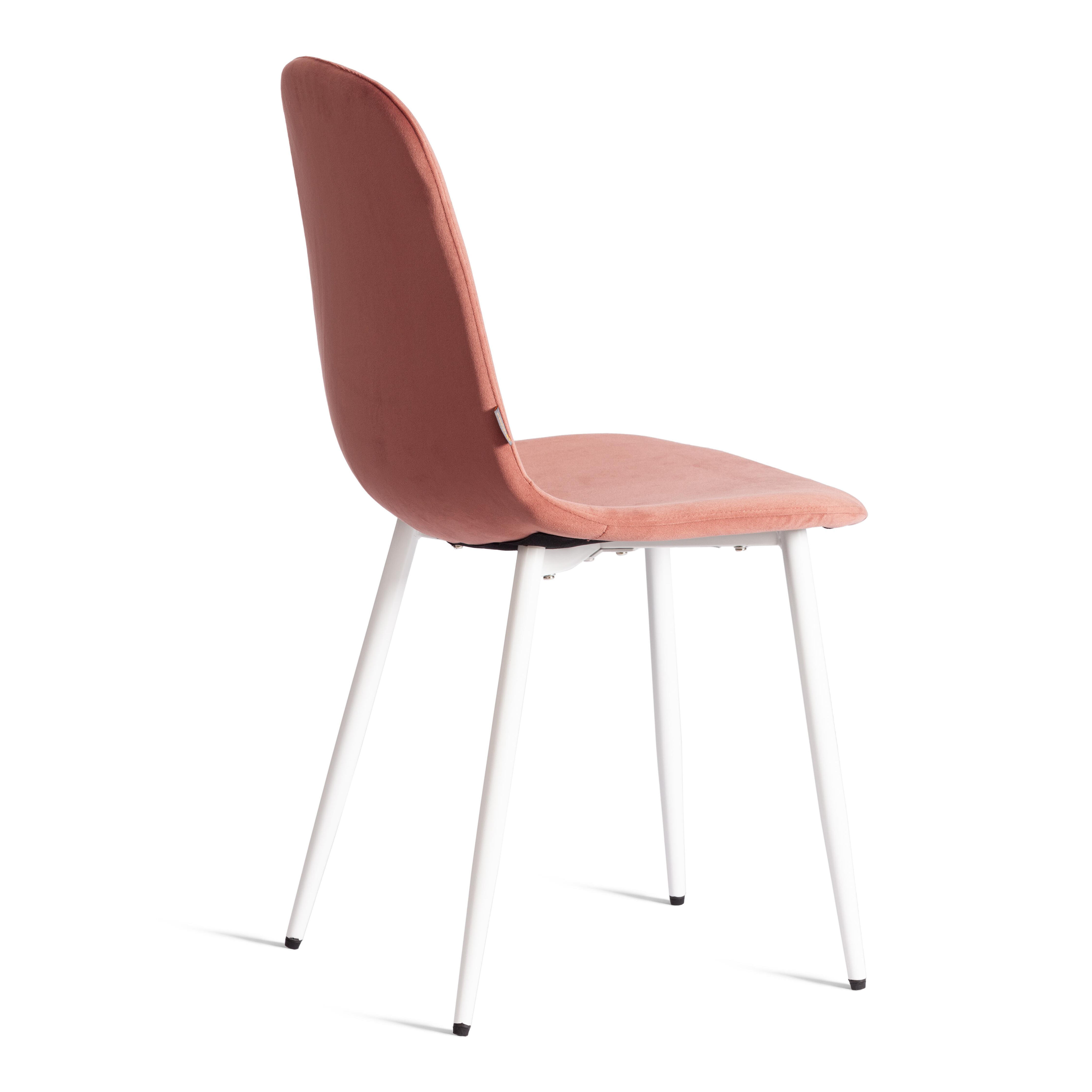 Изображение товара Кухонный стул Tetchair Breeze из велюра белого цвета, современный дизайн