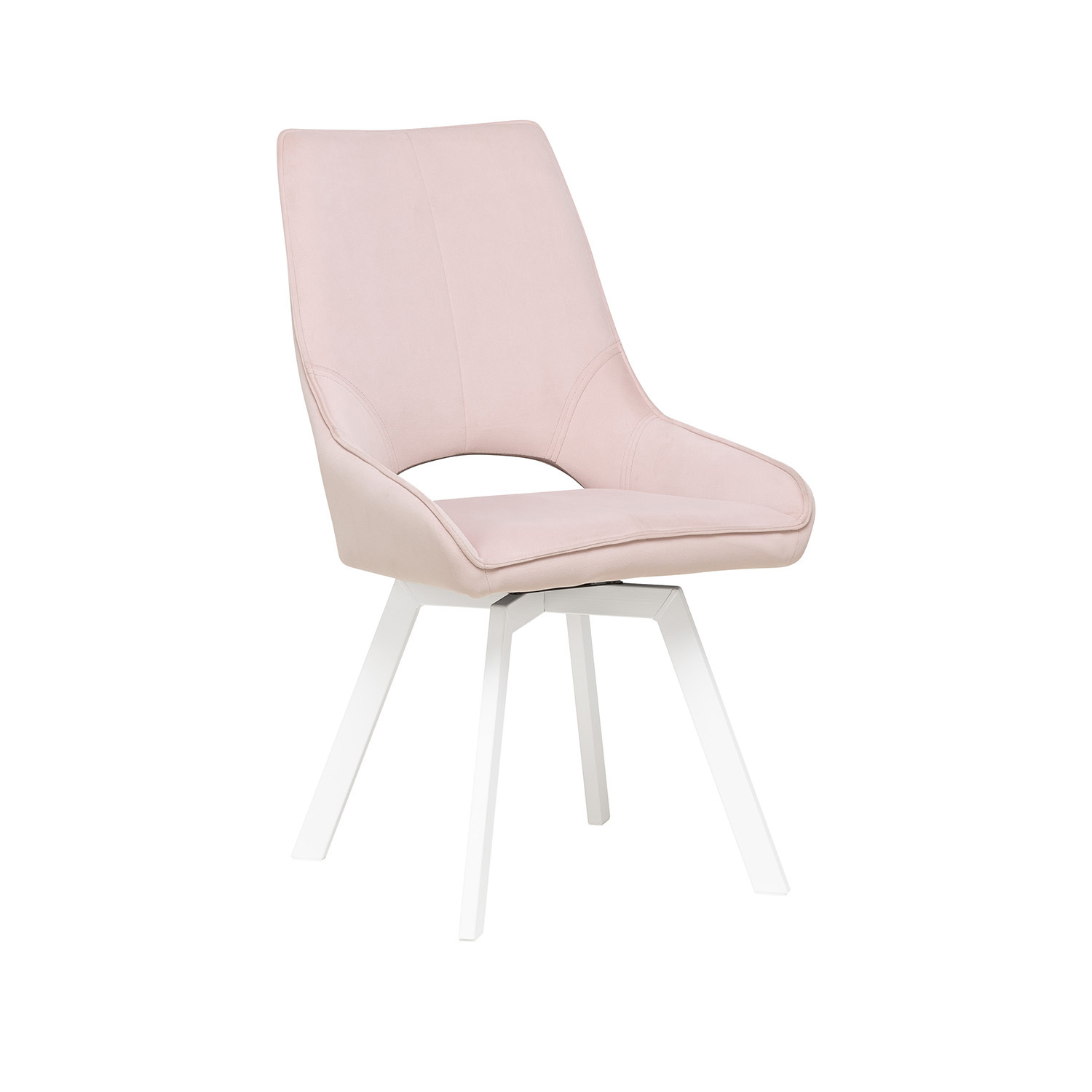 Изображение товара Стул Leset Галвес 360 велюр белый розовый современный дизайн
