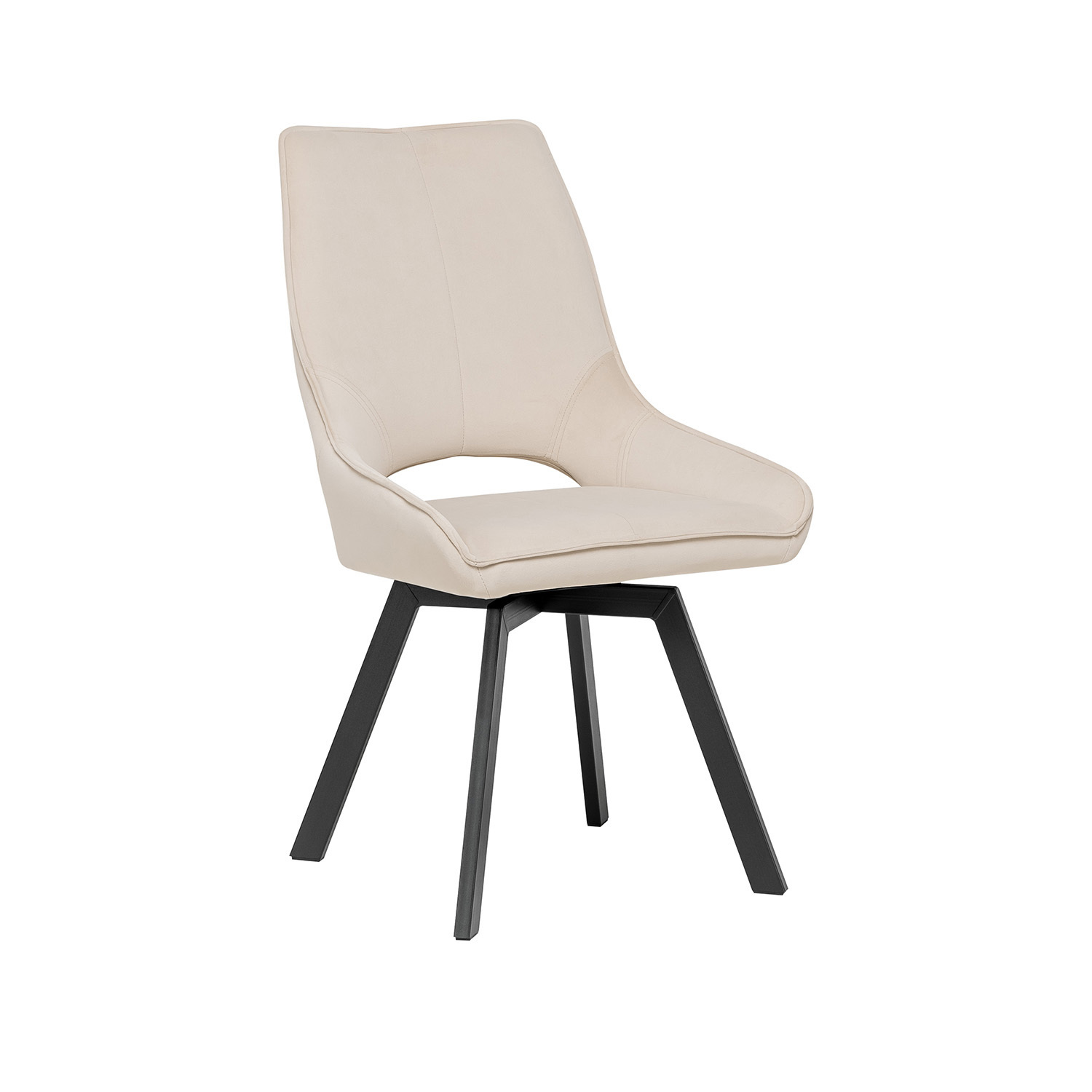 Изображение товара Стул Leset Галвес 365 43x93x67 см велюр цвет бежевый, черный