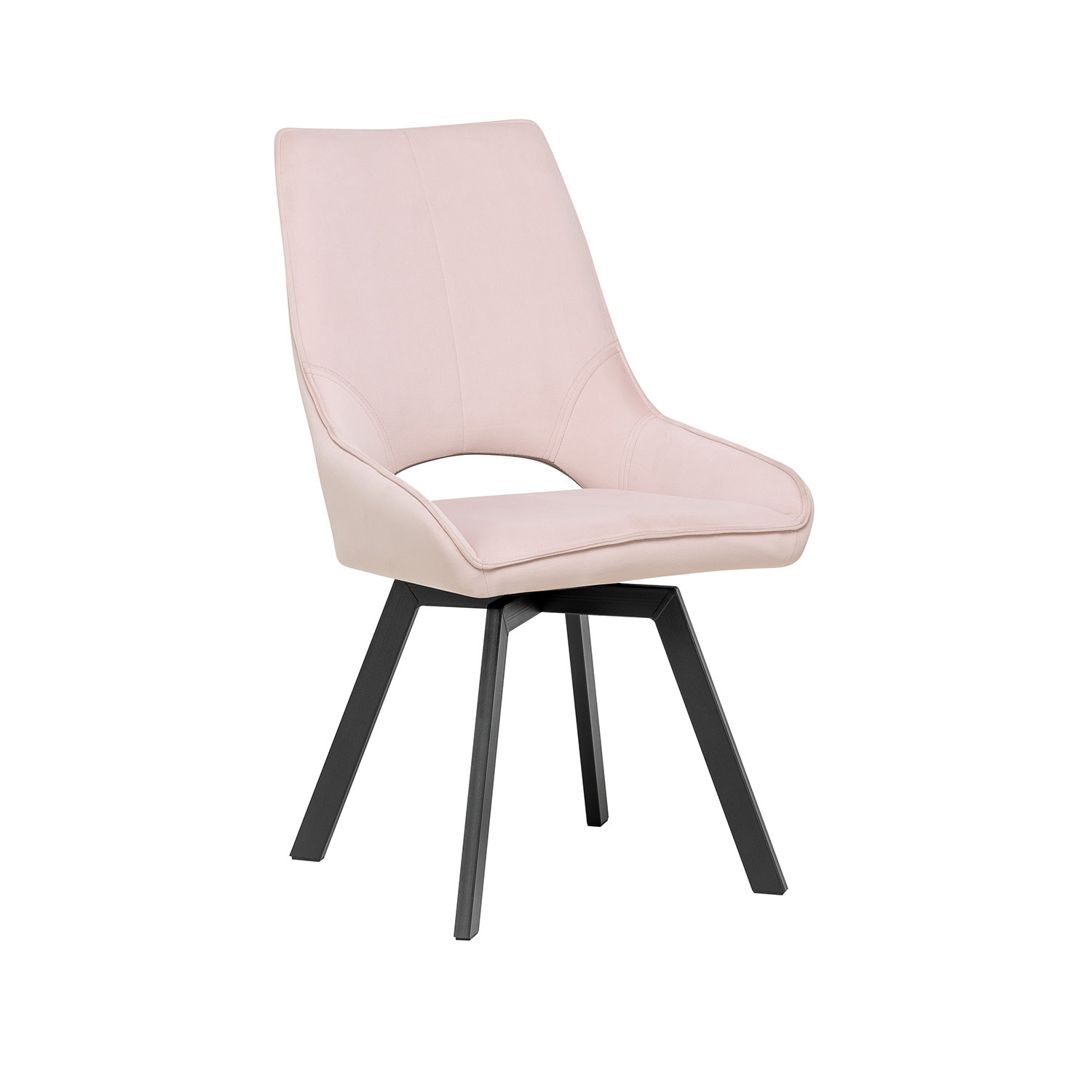 Изображение товара Стул Leset Галвес 360 43x93x67 см велюр розовый черный