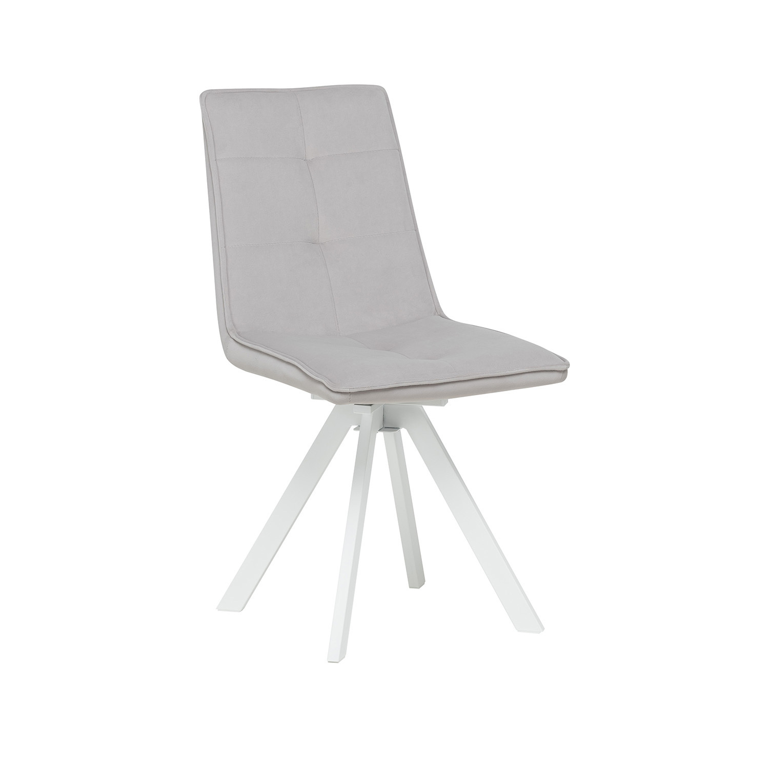 Изображение товара Стул Leset Умбра 360 46x88.5x57.5 см велюр цвет белый/дымчатый