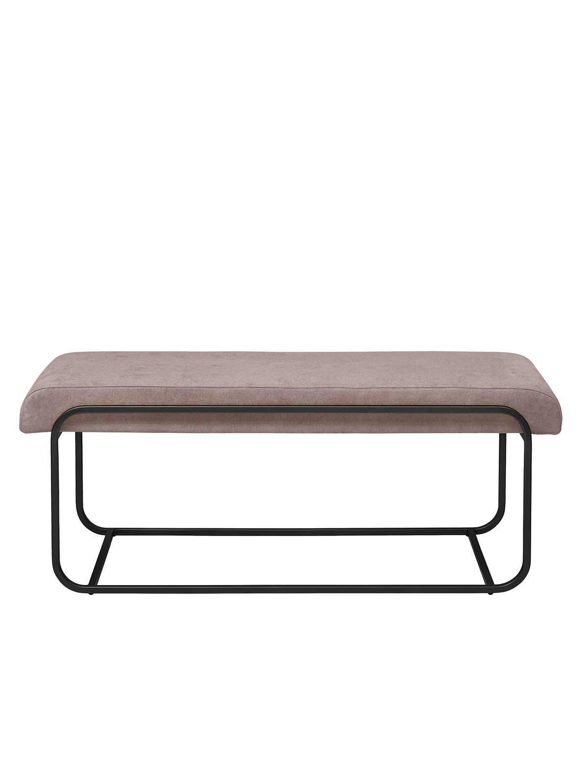 Изображение товара Элегантная стальная банкетка Siena с микрошениллом и регулируемыми ножками