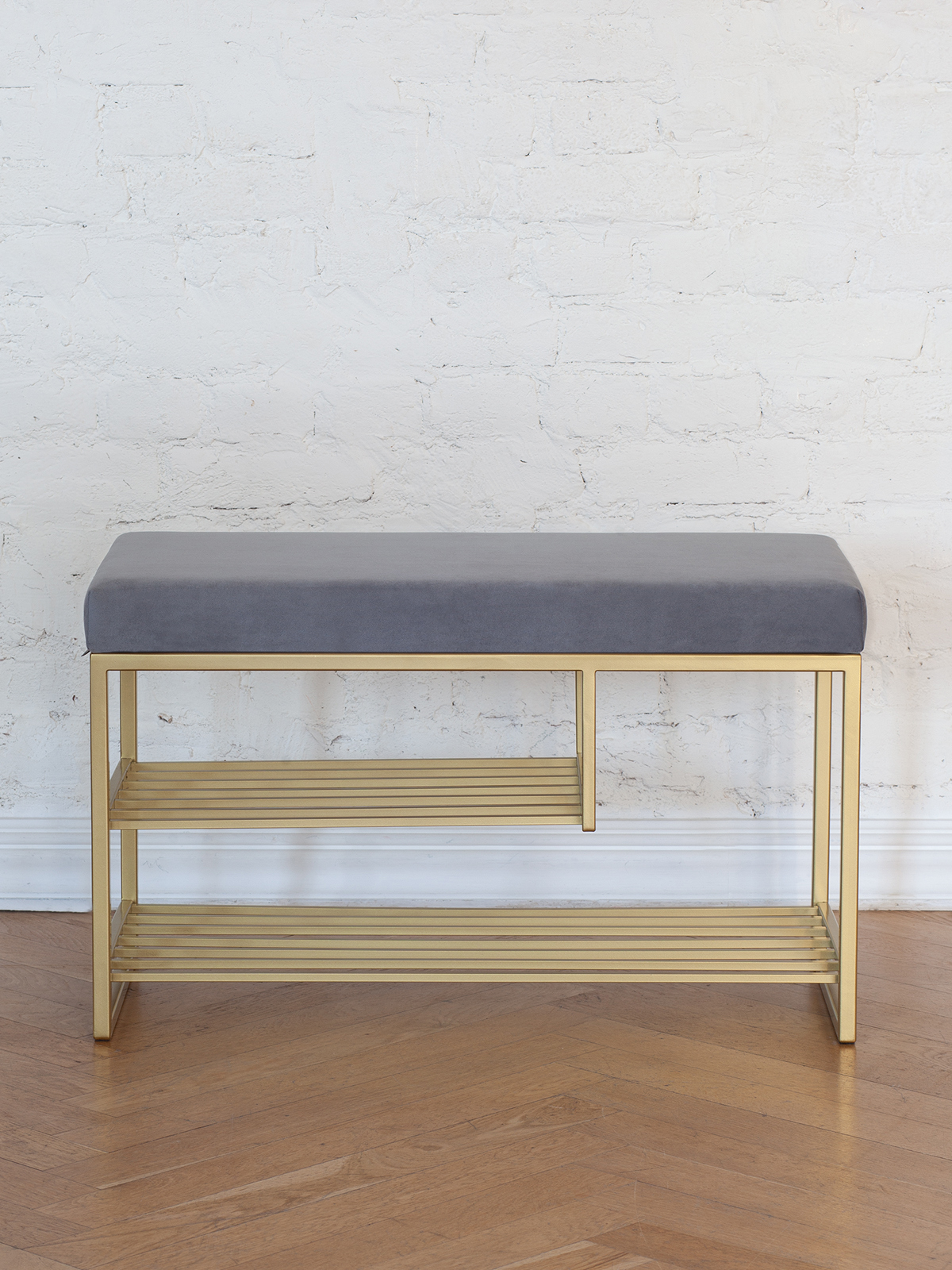 Изображение товара Подставка для обуви Greenween Lb-850G 85x54x40 см 2 полки сталь цвет золото