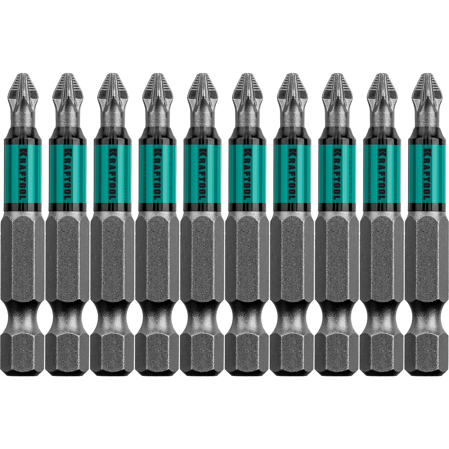 Изображение товара Бита крестовая магнитная Kraftool 26124-2-50-10 PZ2x50 мм, 10 шт Изображение товара Бита крестовая магнитная Kraftool 26124-2-50-10 PZ2x50 мм, 10 шт