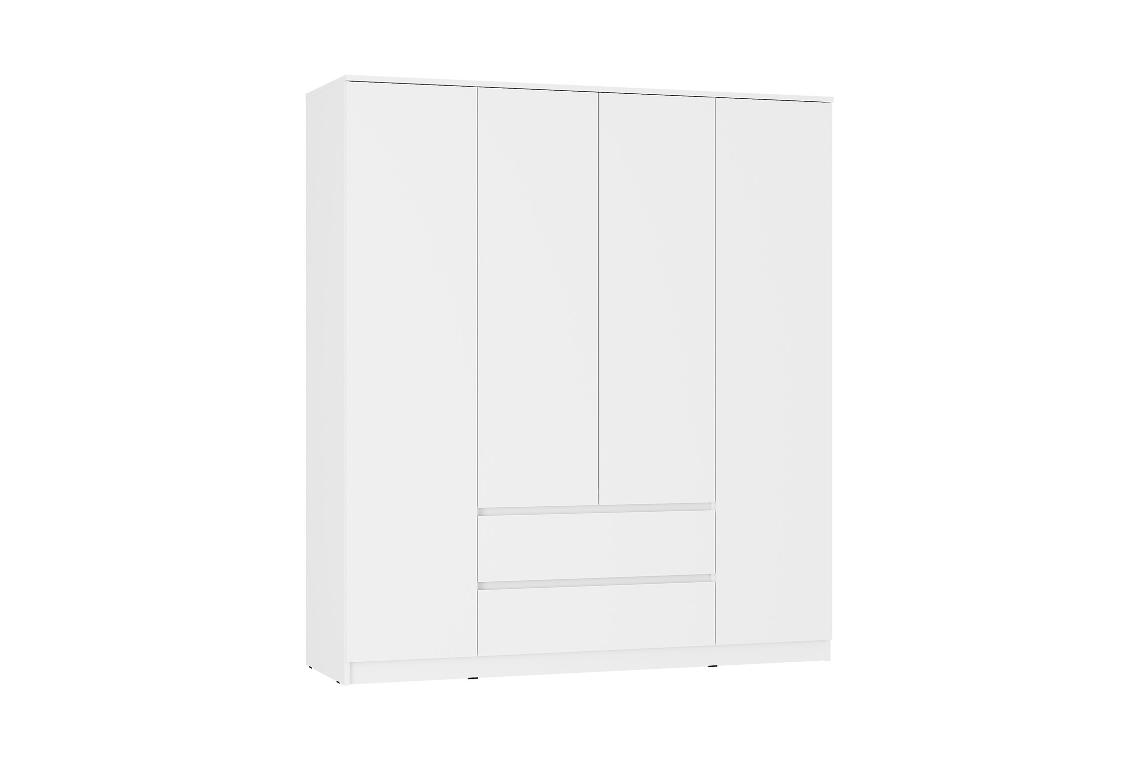 Изображение товара Шкаф Bts 160.20x190x51.40 см 4 створчатый ЛДСП цвет белый