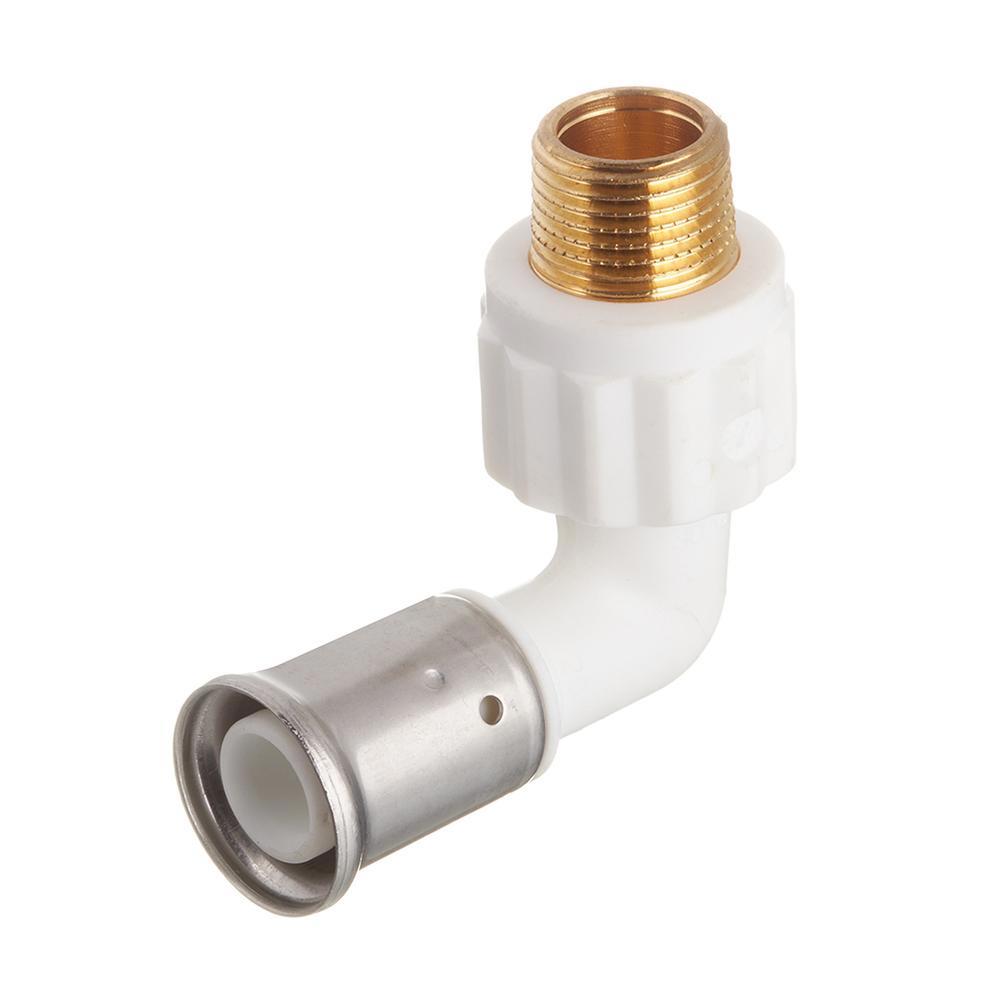 Изображение товара Угол комбинированный 90° Henco 1/2x16 мм PVDF пресс-фитинг для систем отопления