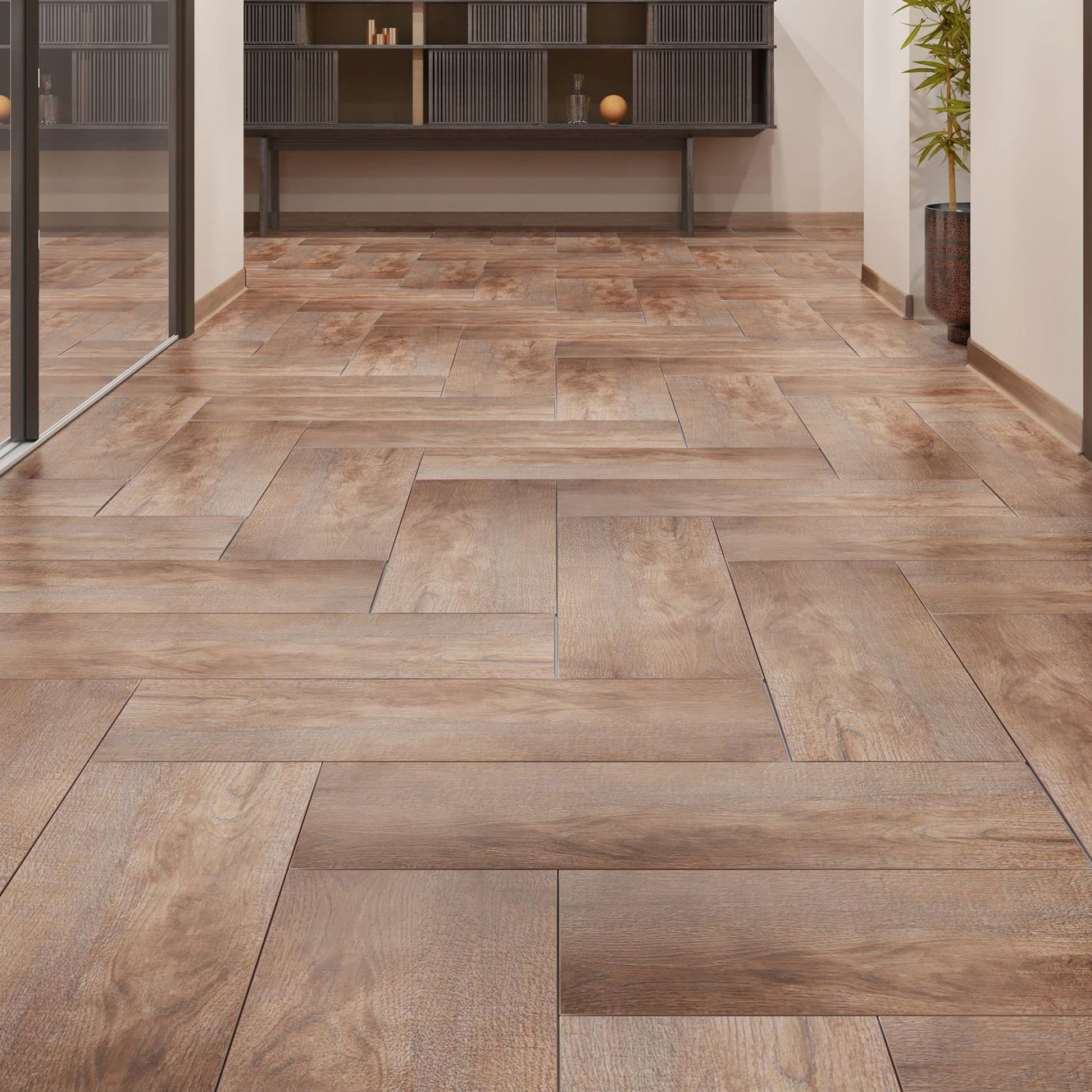 Изображение товара Глазурованный керамогранит Artens Forest K-706/SR 20x60 см медовый для пола и стен