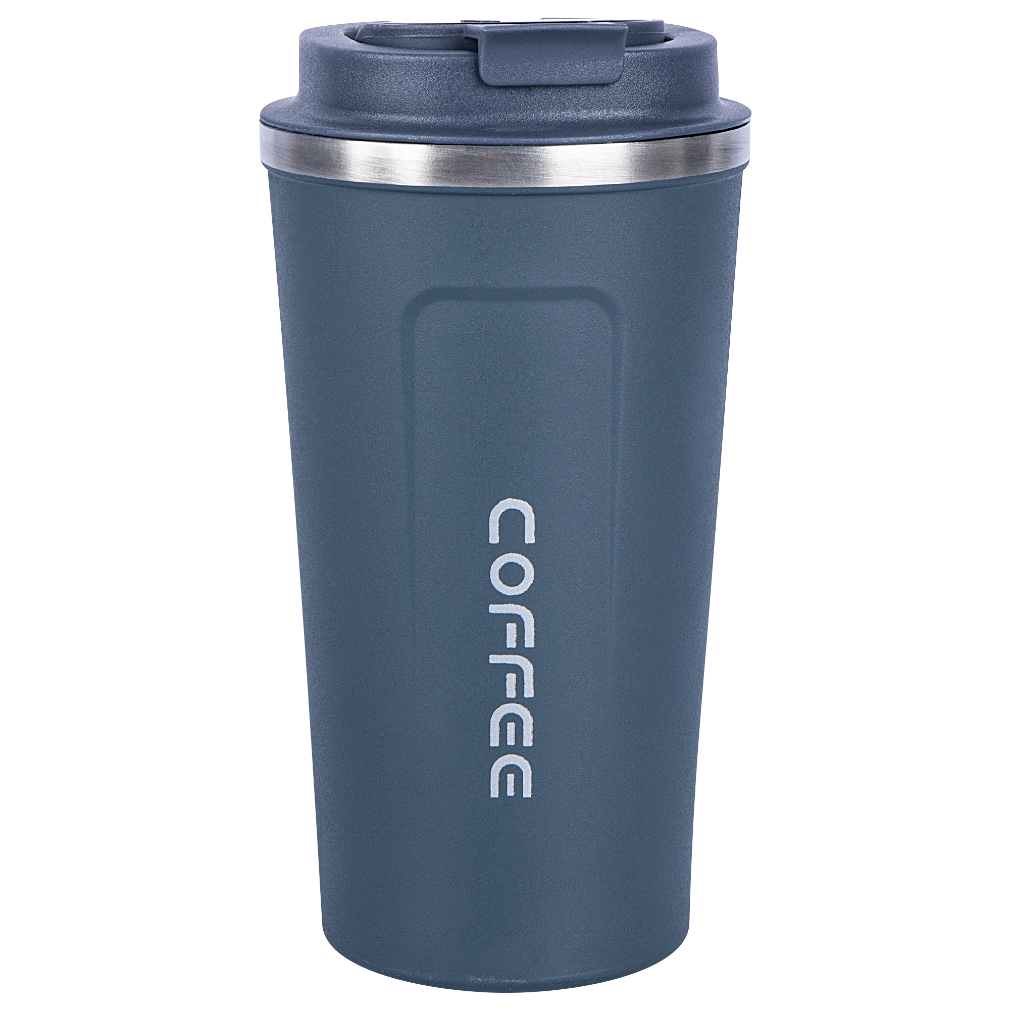 Изображение товара Термокружка 510 мл металлическая синий, герметичная с дисплеем