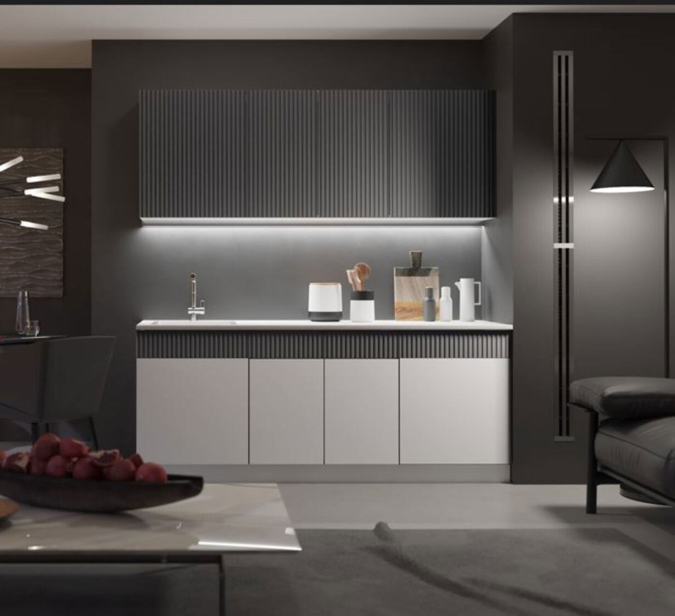 Изображение товара Кухня Миф Оливия 200x215x60 см ЛДСП цвет графит