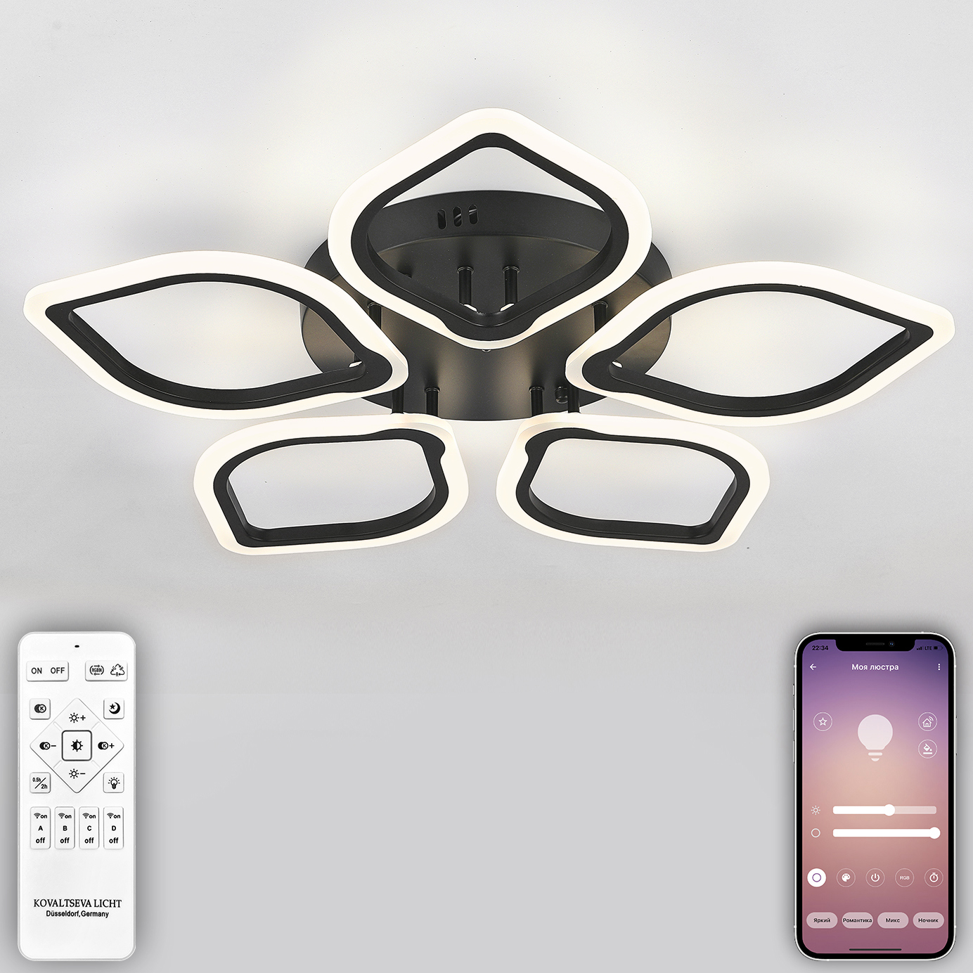 Изображение товара Люстра потолочная NATALI KOVALTSEVA LED LAMPS 81200 BLACK