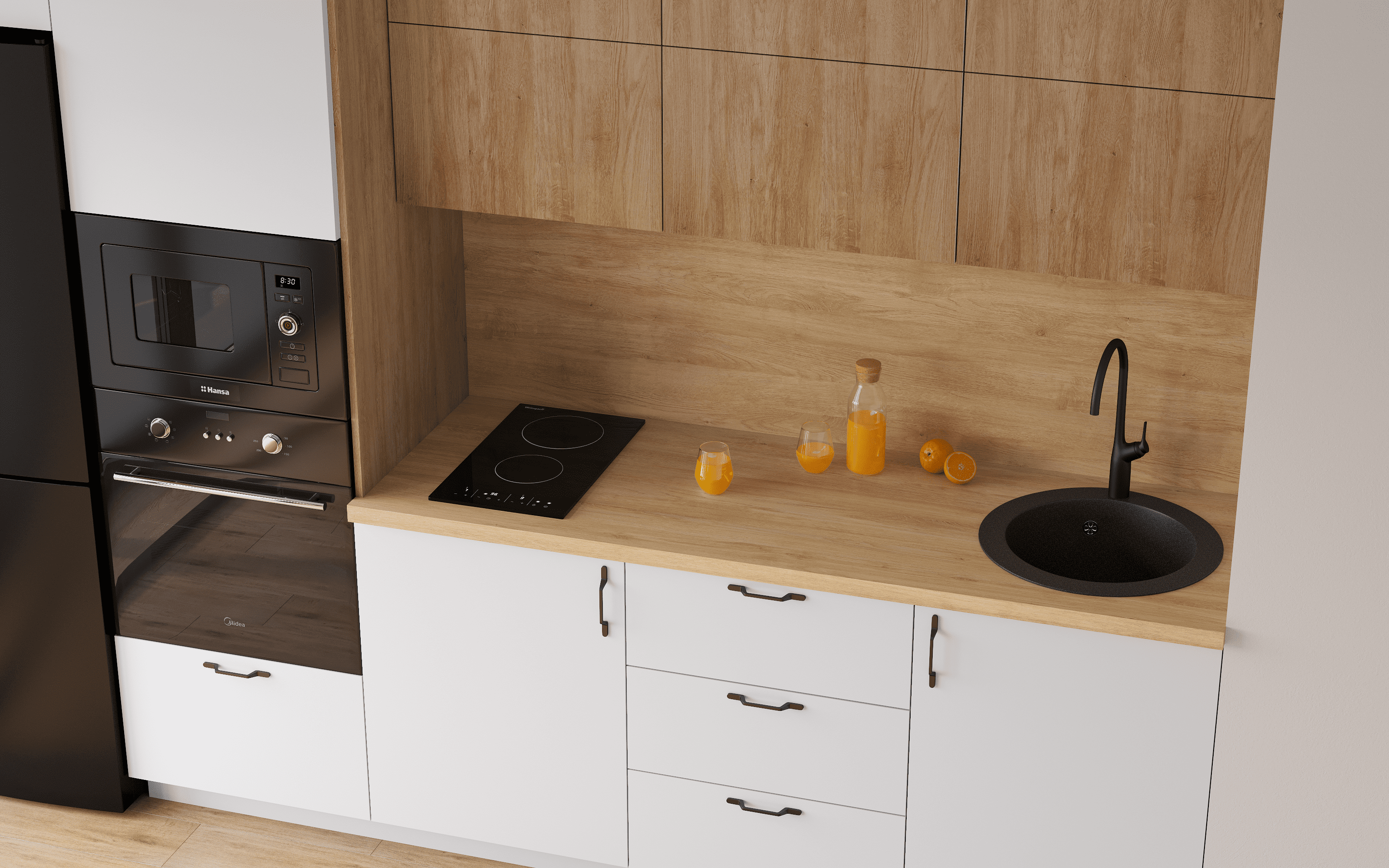 Электрический духовой шкаф Midea MO47001GB 59.5x59.5x57.5см конвекция цвет черный - 9