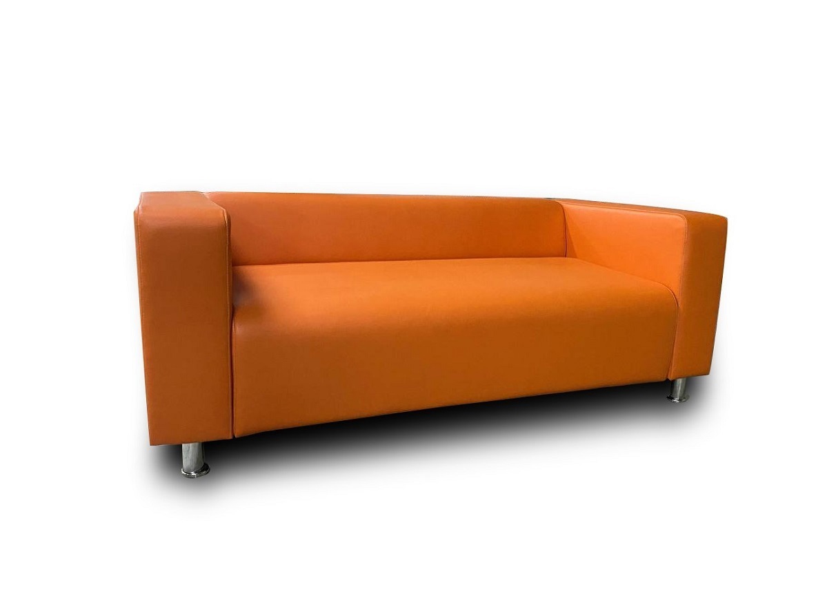 Изображение товара Диван офисный Мебель никс Офис 2 0076-04 с искусственной кожей оранжевый