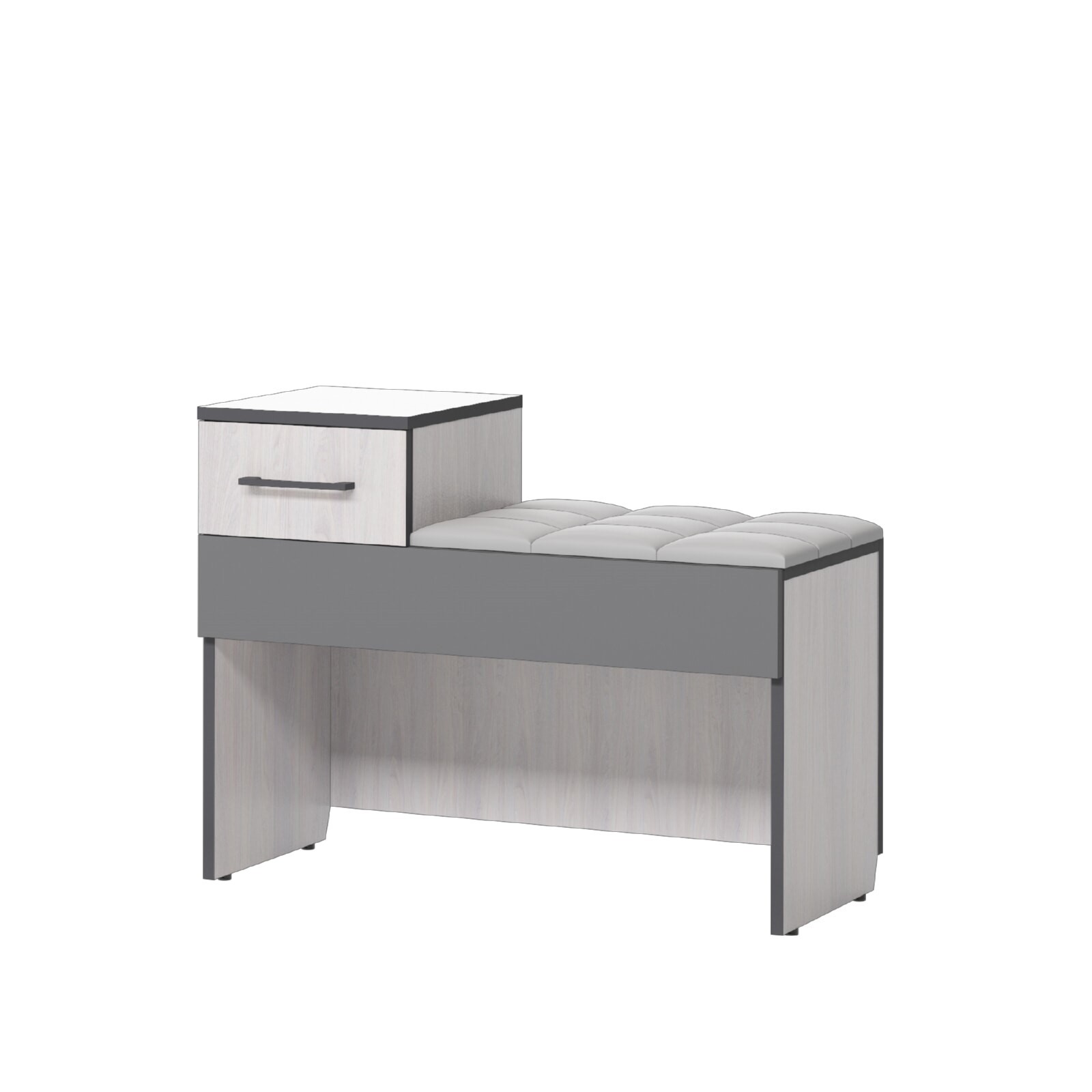 Изображение товара Комплект мебели для прихожей ГК Аквилон Эльза 80x61.4x33.4 см ЛДСП серый