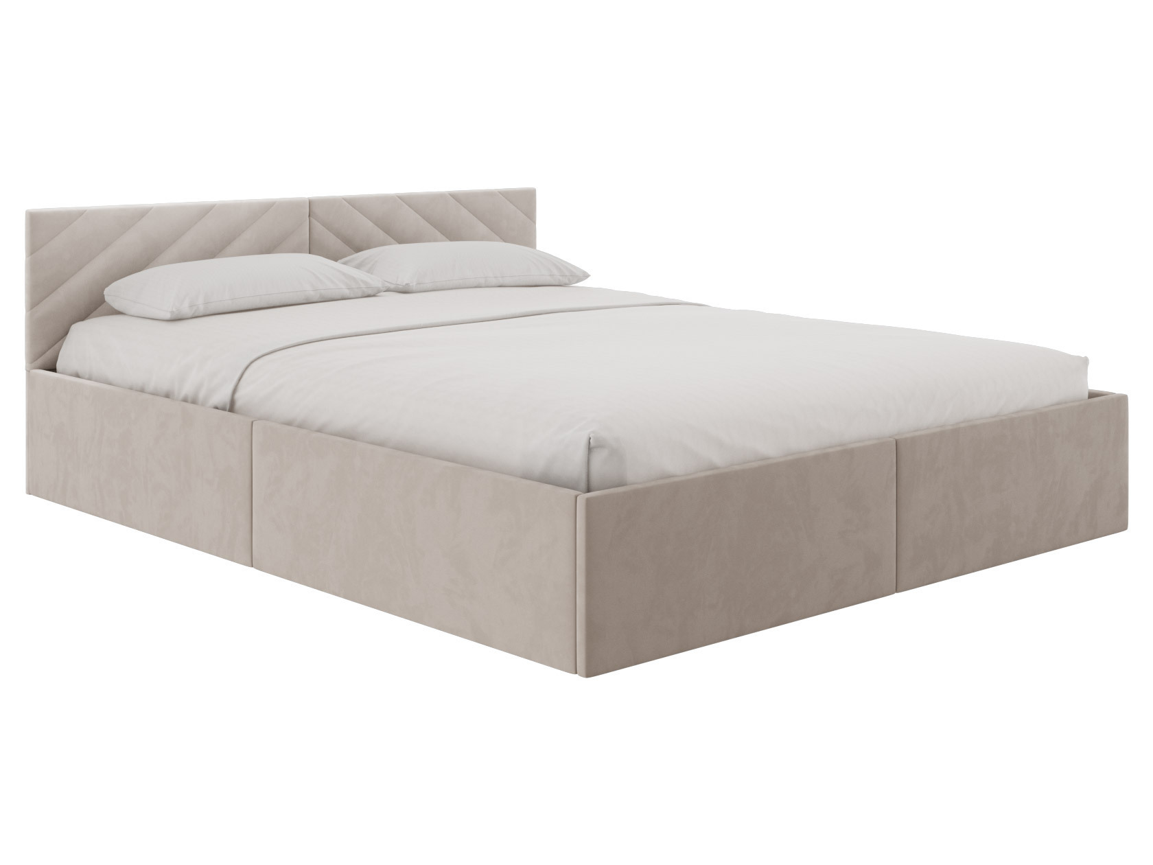 Изображение товара Кровать Джос 160x200 см ЛДСП велюр Россия стиль современный