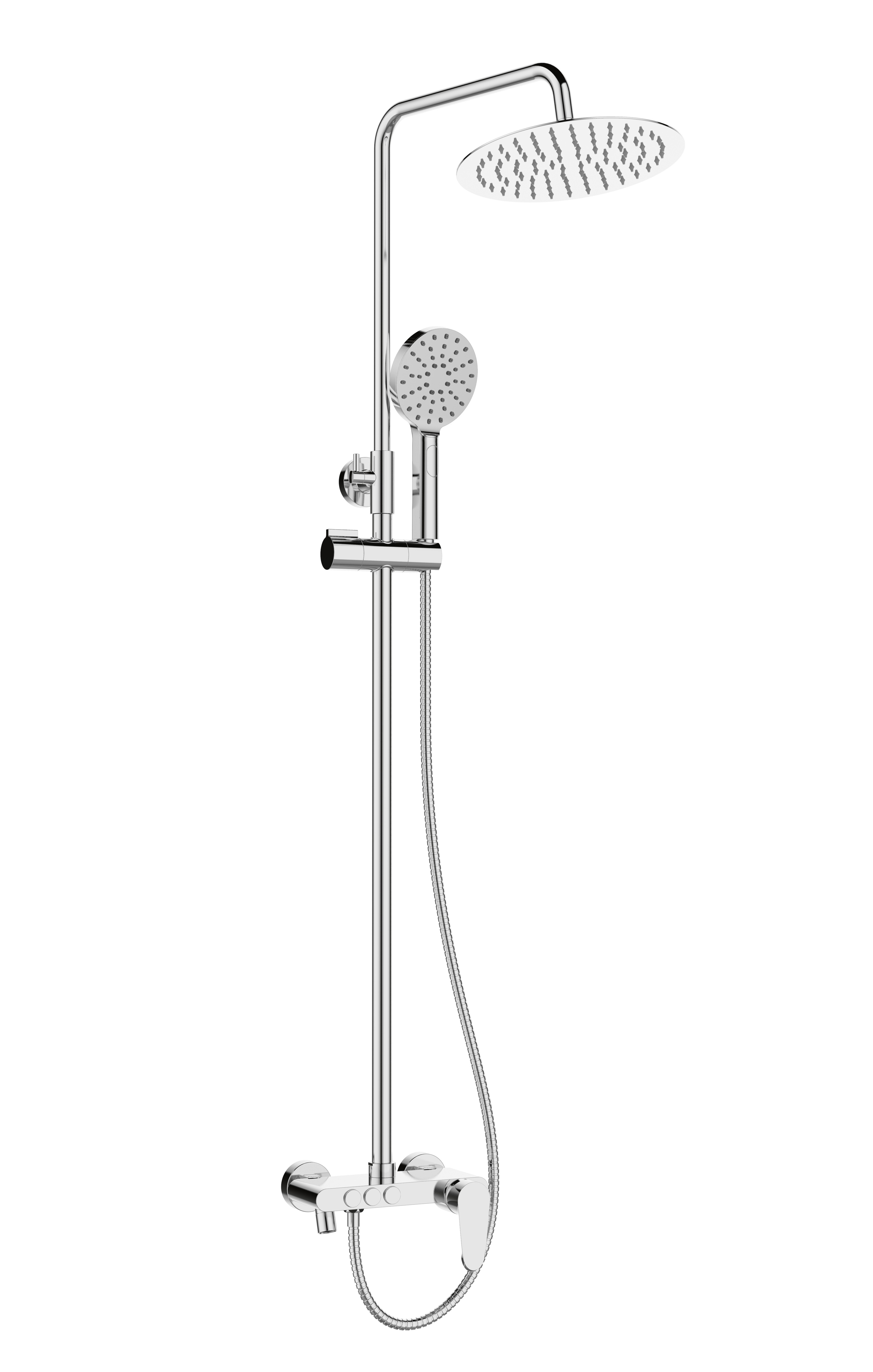 Изображение товара Душевая стойка Esko Doha ST200Doha 1 режимная цвет серый/серебристый, хром Изображение товара Душевая стойка Esko Doha ST200Doha 1 режимная цвет серый/серебристый, хром