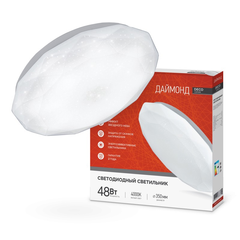 Изображение товара Светильник ЖКХ светодиодный IN HOME DECO 48 Вт IP40 белый накладной потолочно-настенный