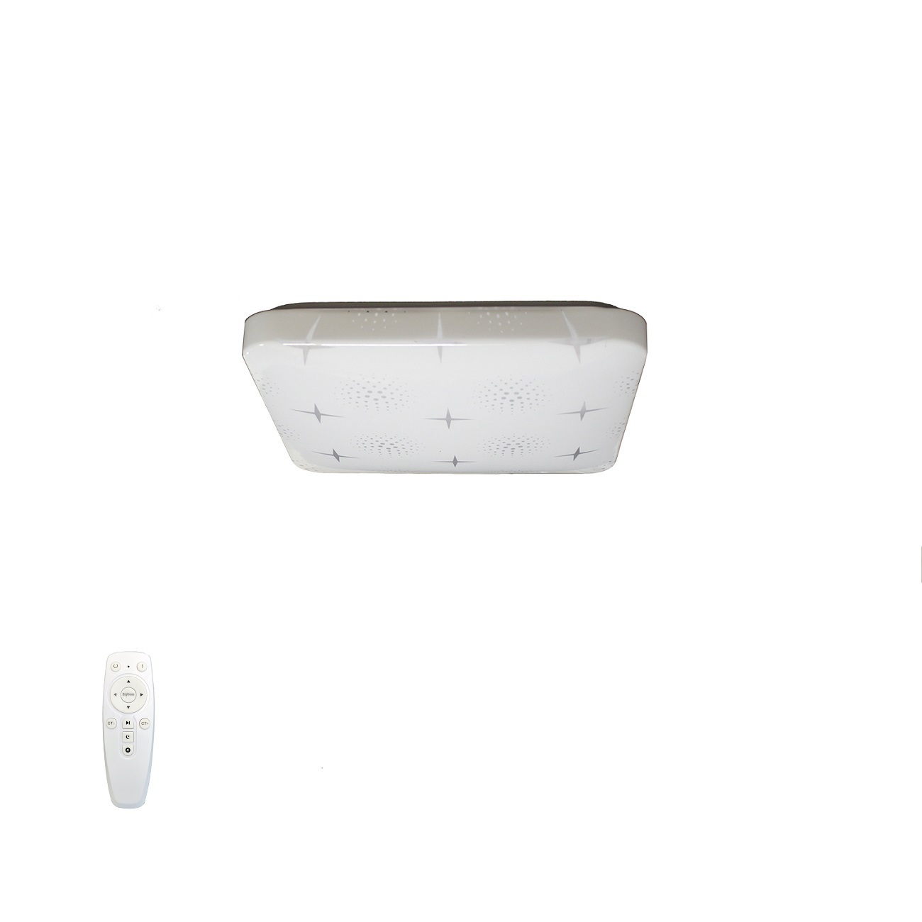 Изображение товара Светильник настенно-потолочный светодиодный Балтийский стиль 1551/72w/3000k-6500k мираж с пультом управления 19 м² нейтральный белый свет цвет белый